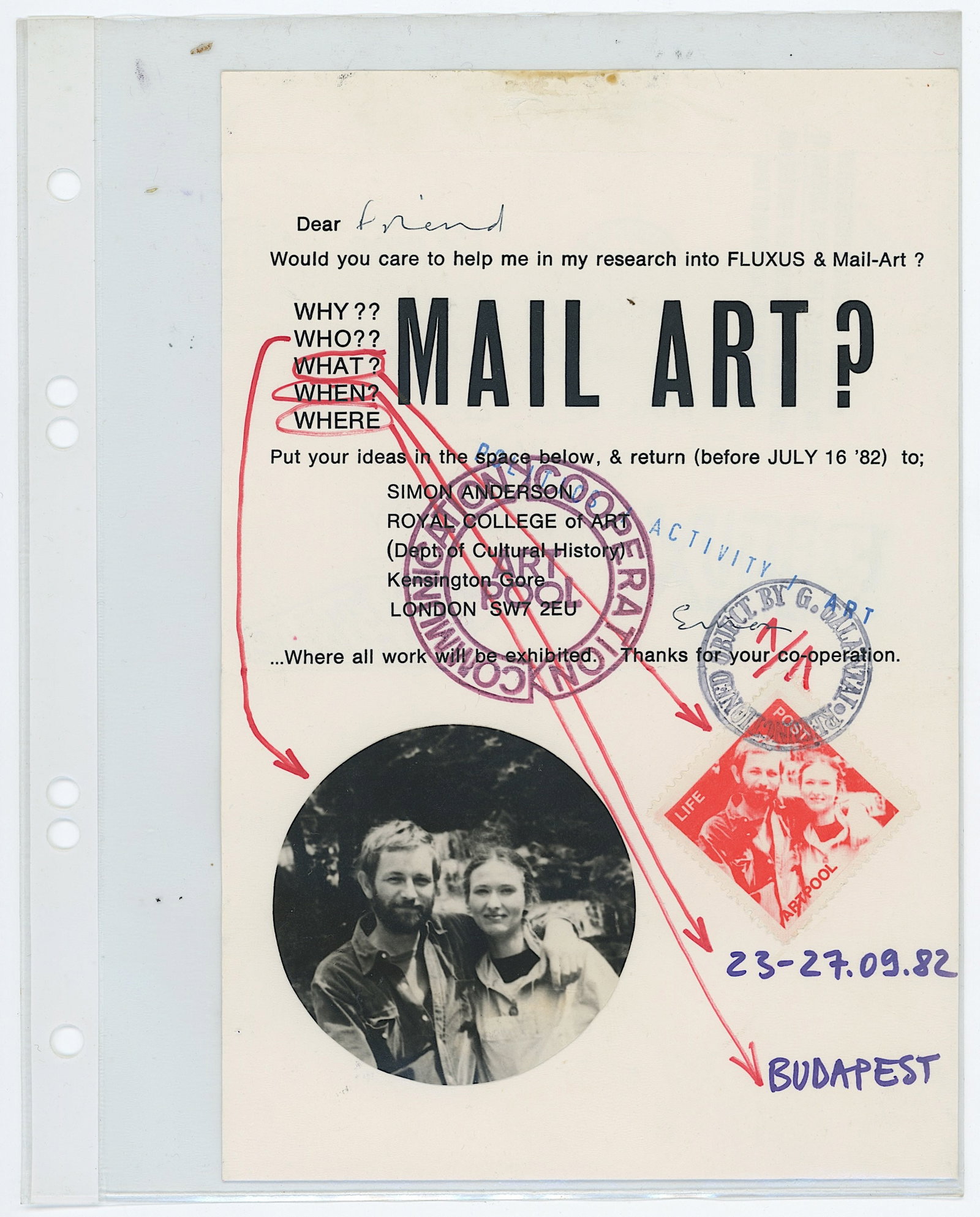GINNY LLOYD (American 1945) Vintage DADA / MAIL ART 1950s - 1960s (1 of 2)