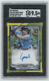 2024 Bowman Chrome Curtis Mead True Yellow Refractor Auto #13/75