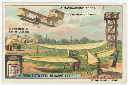 Liebig Meat Extract Airship Italian Trade Card Pioneers Aviation