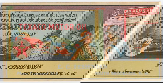 Scarce Vintage 1920s Advertising Trade Card TEXACO MOTOR OIL