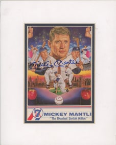 1989 Sports Impression Baseball Card MICKEY MANTLE Autographed