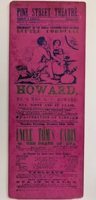 Vintage Sign on Wood Theatrical Playbill Pine Street Theatre, NY