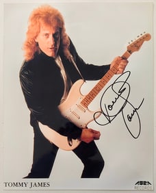 TOMMY JAMES Autographed Aura Records Promo 8x10 Photo