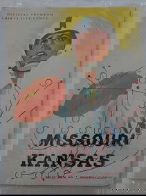 Official Program Misouri vs Kansas Football Game Nov. 20, 1954