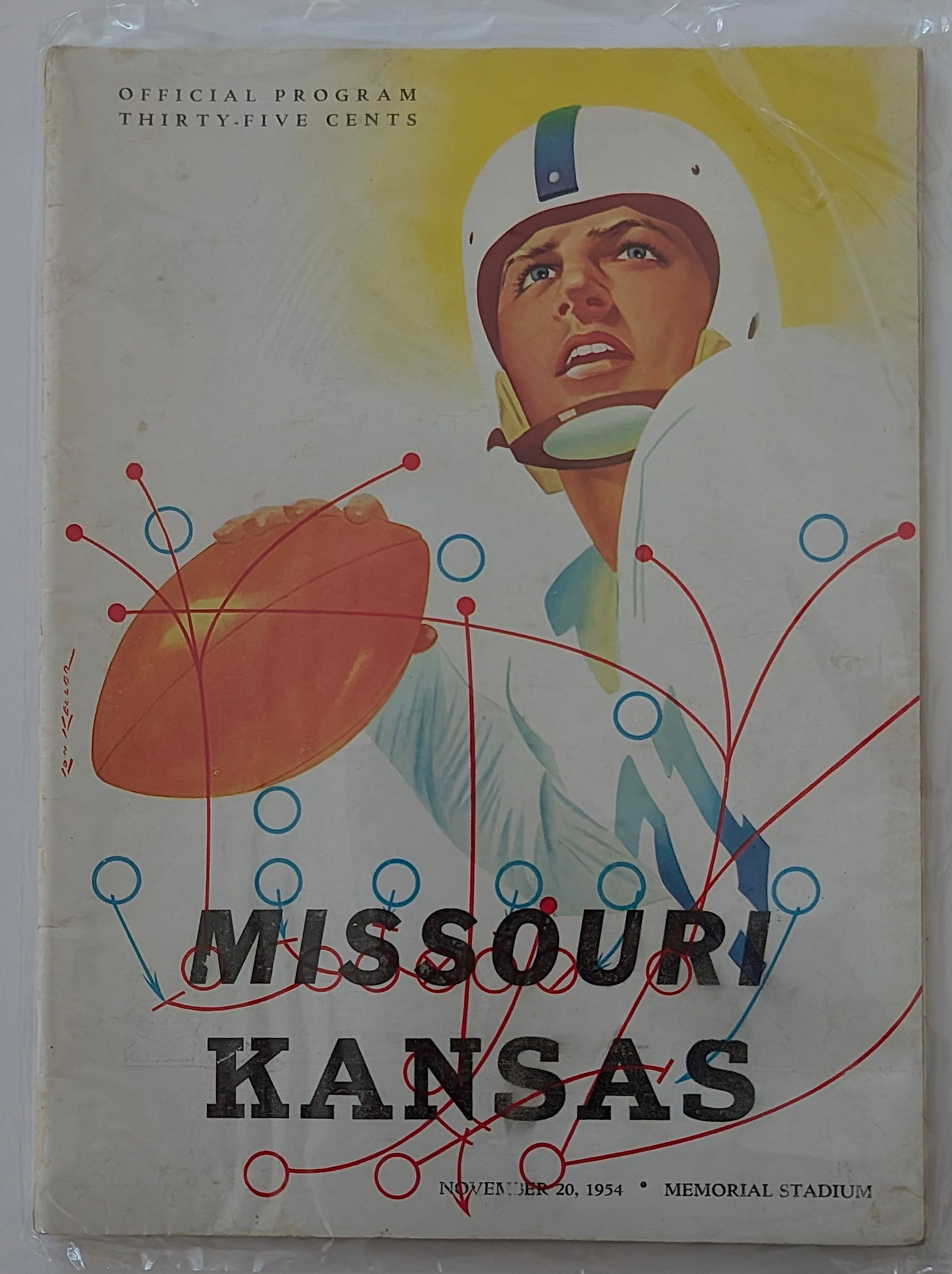 Official Program Misouri vs Kansas Football Game Nov. 20, 1954 (1 of 1)