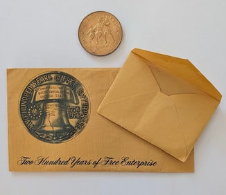 Spirit of '76 Bicentennial Commemorative Medal & Envelope