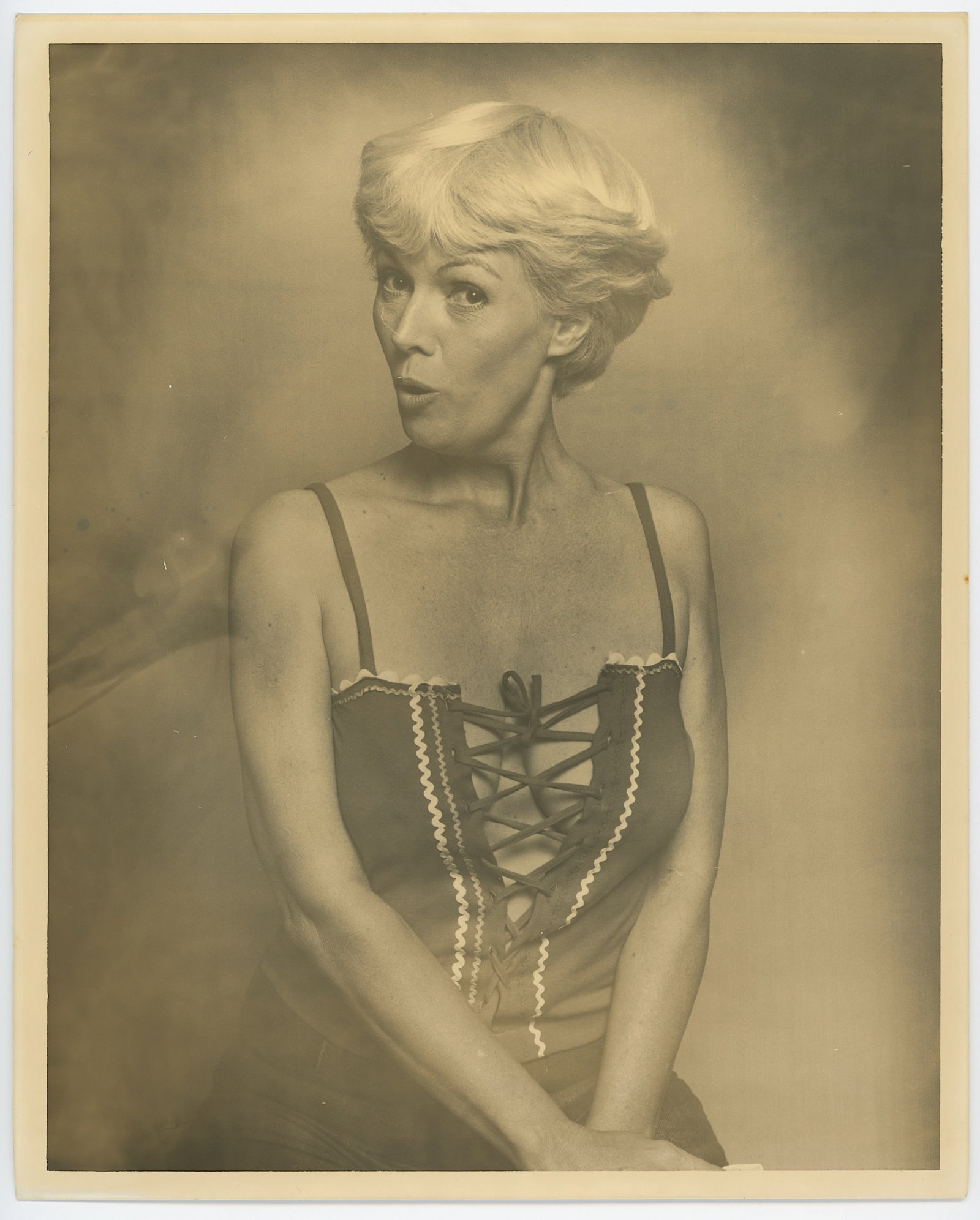 Original Vintage Photograph SELF PORTRAIT BUNNY YEAGER: This lot is coming from the estate of a collector in RI. The dimensions are Approx. 10" x 8" (variances can occur). We have included a quality scan to show it's actual condition. This lot is located i