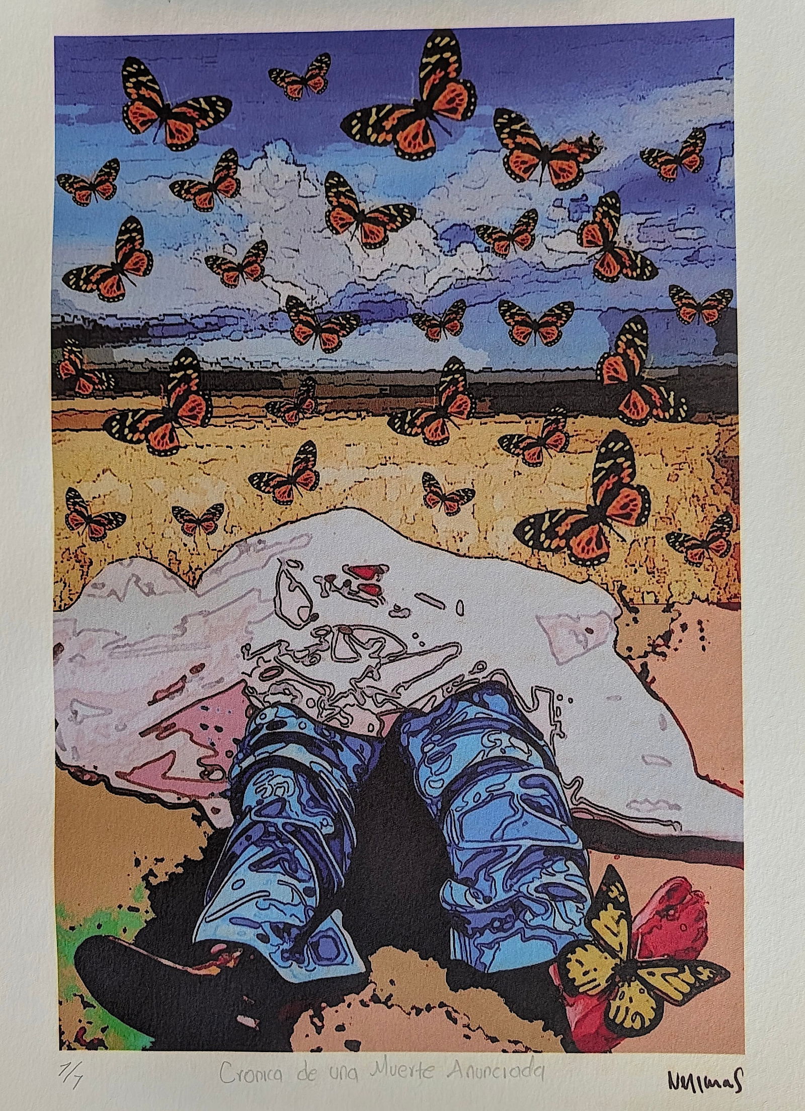 Illustration HERNANDO VERGARA Work For GARCIA MARQUEZ / GABO: ABOUT PROVENANCE AND ATTRIBUTION: This item originates from the estate of the artist and it is coming with a signed certification by the widow of the artist. Hernando Vergara Amaya (1953-2024) was a r