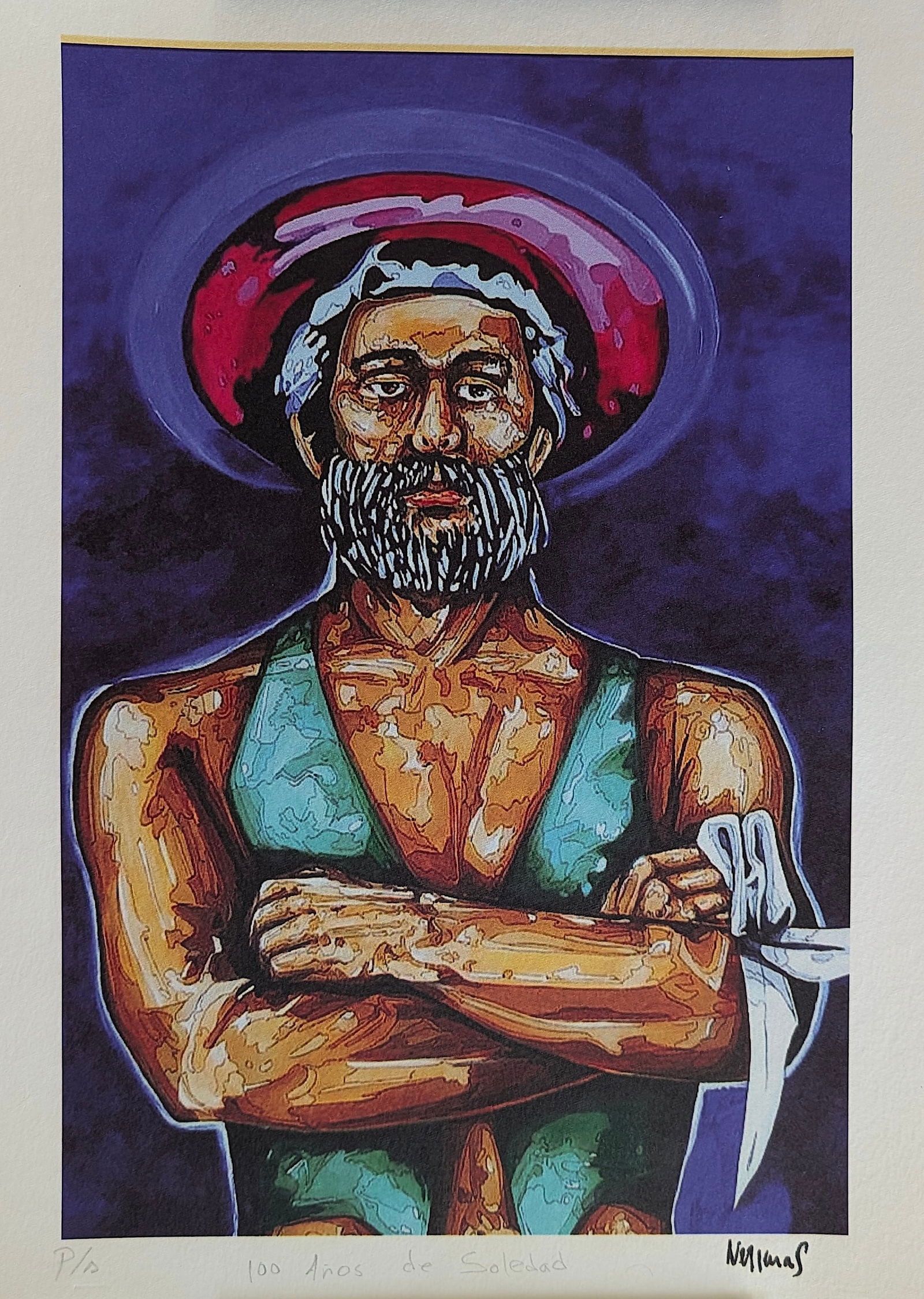 Illustration HERNANDO VERGARA Work For GARCIA MARQUEZ / GABO: ABOUT PROVENANCE AND ATTRIBUTION: This item originates from the estate of the artist and it is coming with a signed certification by the widow of the artist. Hernando Vergara Amaya (1953-2024) was a r