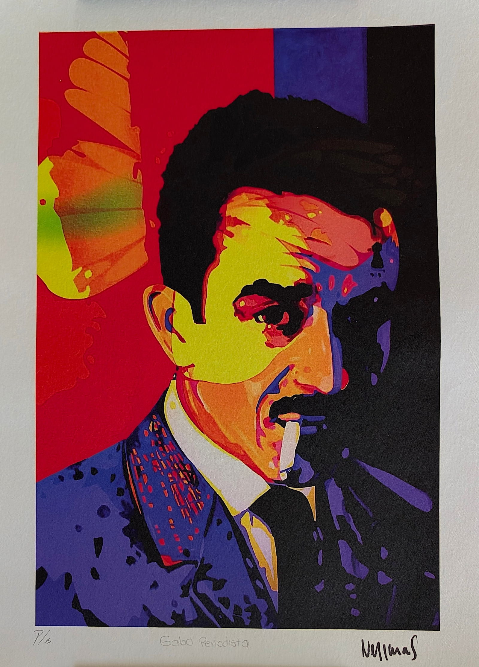 Illustration HERNANDO VERGARA Work For GARCIA MARQUEZ / GABO: ABOUT PROVENANCE AND ATTRIBUTION: This item originates from the estate of the artist and it is coming with a signed certification by the widow of the artist. Hernando Vergara Amaya (1953-2024) was a r