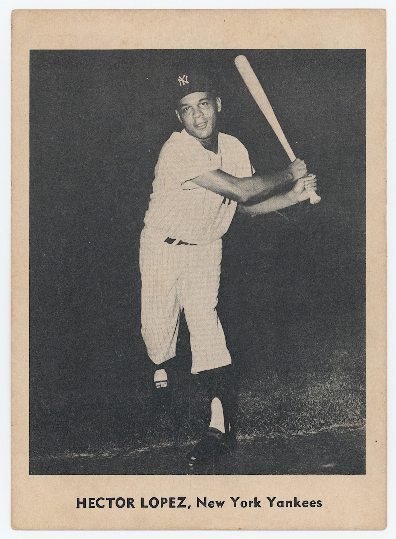 1959 Jay Publishing HECTOR LOPEZ All-Stars Yankees: The provenance is from the estate of a deceased collector in South Florida.The dimensions are Approx. 7" x 5". We have included quality images to show it's actual condition. This lot is located in Boc