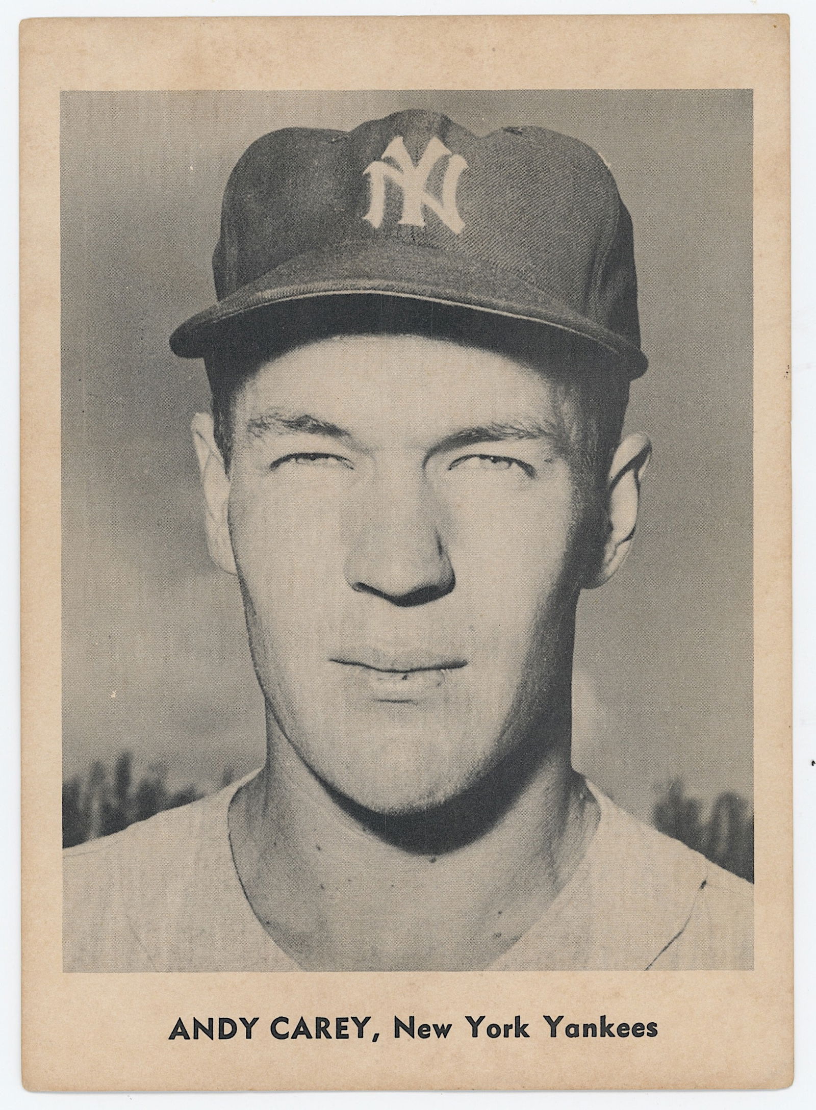 1959 Jay Publishing ANDY CAREY All-Stars Yankees: The provenance is from the estate of a deceased collector in South Florida.The dimensions are Approx. 7" x 5". We have included quality images to show it's actual condition. This lot is located in Boc