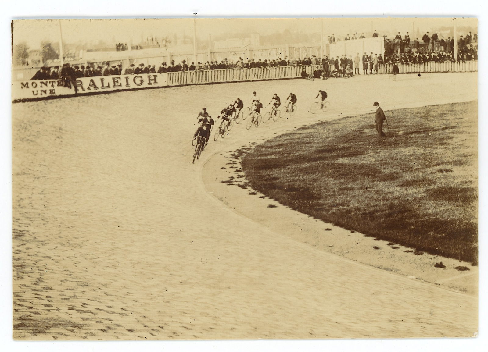 Vintage Real Scarce Photo Bicycle Track Velodrome: The provenance is from the estate of a deceased collector in South Florida.The dimensions are Approx. 2.25" x 3.25". We have included quality images to show it's actual condition. This lot is located