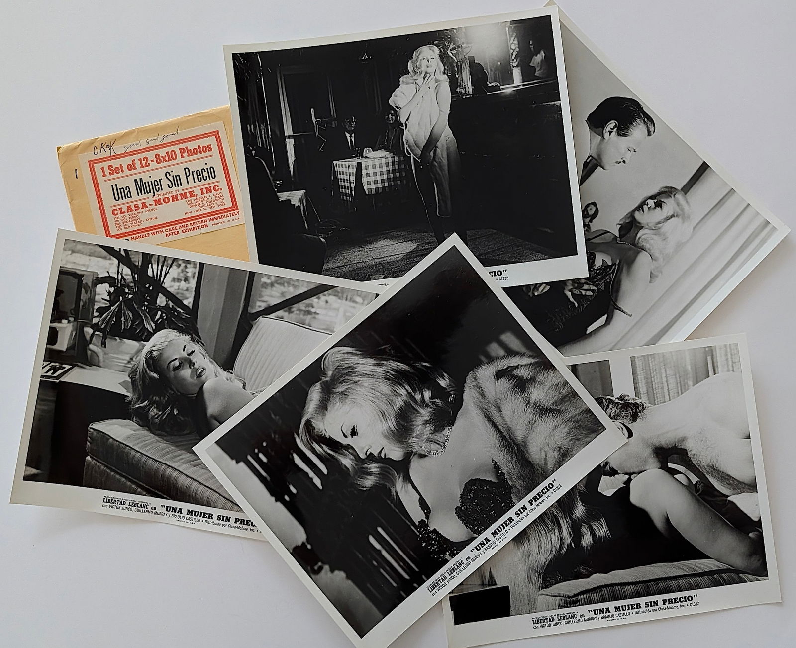 Vintage Set 5 Mexican Movie Photos UNA MUJER SIN PRECIO (1 of 2)