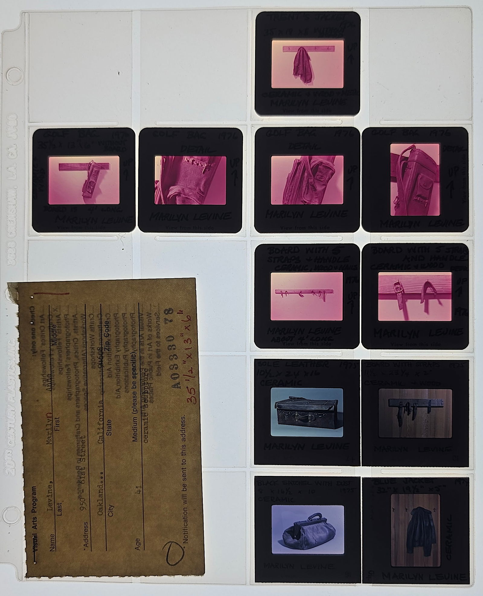 MARILYN LEVINE Unique Museal Set of Original 20th C. 35mm Art Slides: From the estate of Mr. Ira Licht (1938–2023) — a distinguished art historian, curator, and museum director. Mr. Licht was educated at Columbia College, where he studied art history. He later serve