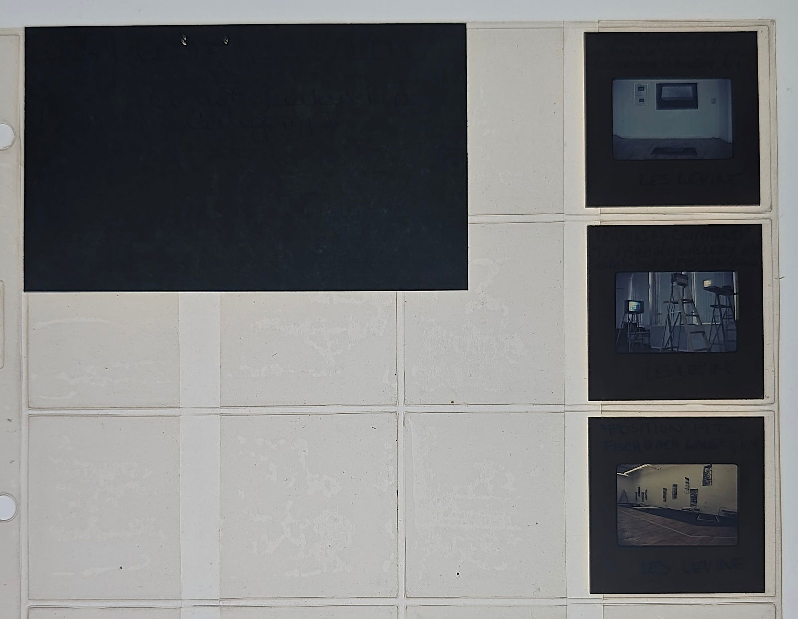 LES LEVINE Unique Museal Set of Original 20th C. 35mm Art Slides: From the estate of Mr. Ira Licht (1938–2023) — a distinguished art historian, curator, and museum director. Mr. Licht was educated at Columbia College, where he studied art history. He later serve