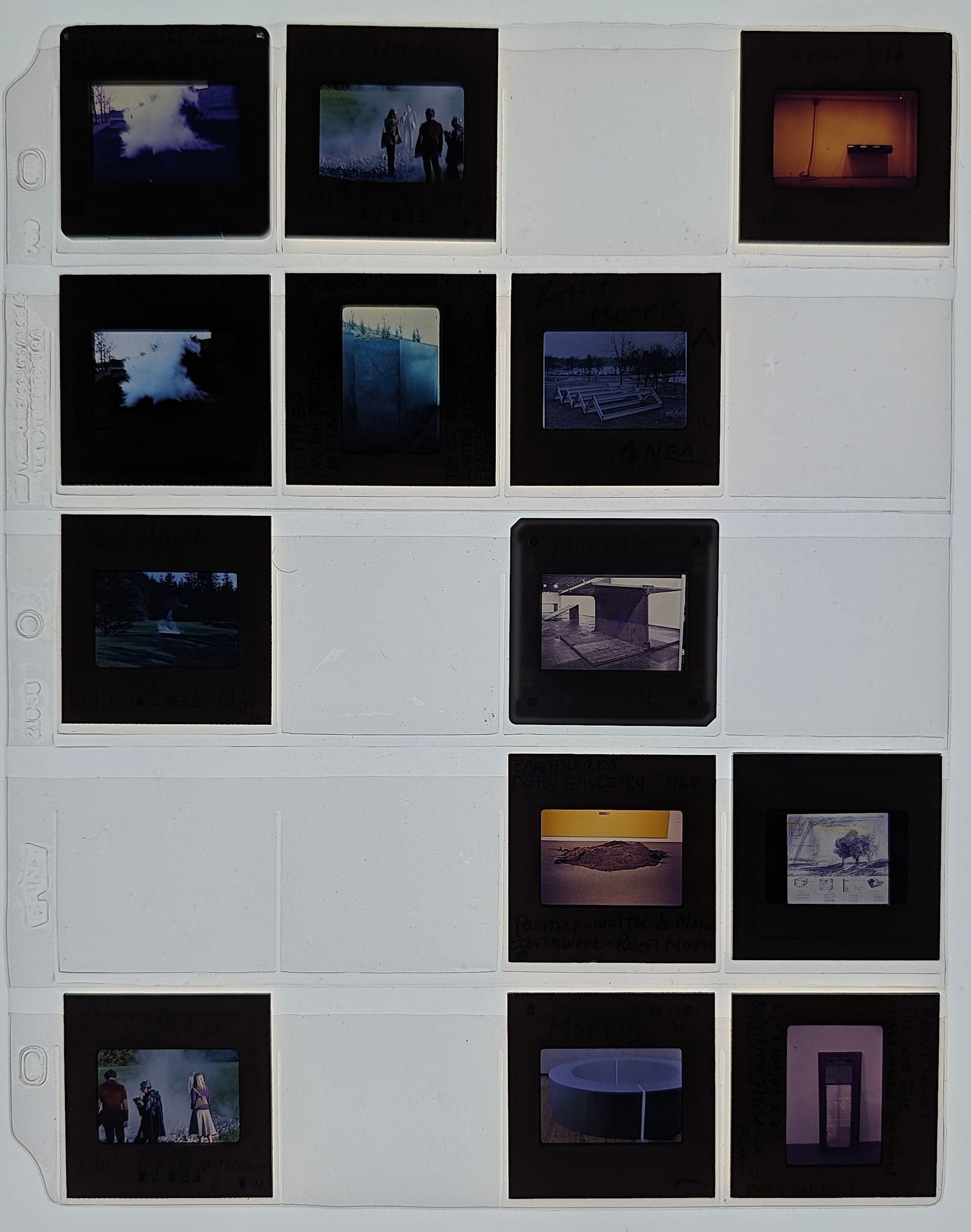 ROBERT MORRIS Unique Museal Set of Original 20th C. 35mm Art Slides: From the estate of Mr. Ira Licht (1938–2023) — a distinguished art historian, curator, and museum director. Mr. Licht was educated at Columbia College, where he studied art history. He later serve
