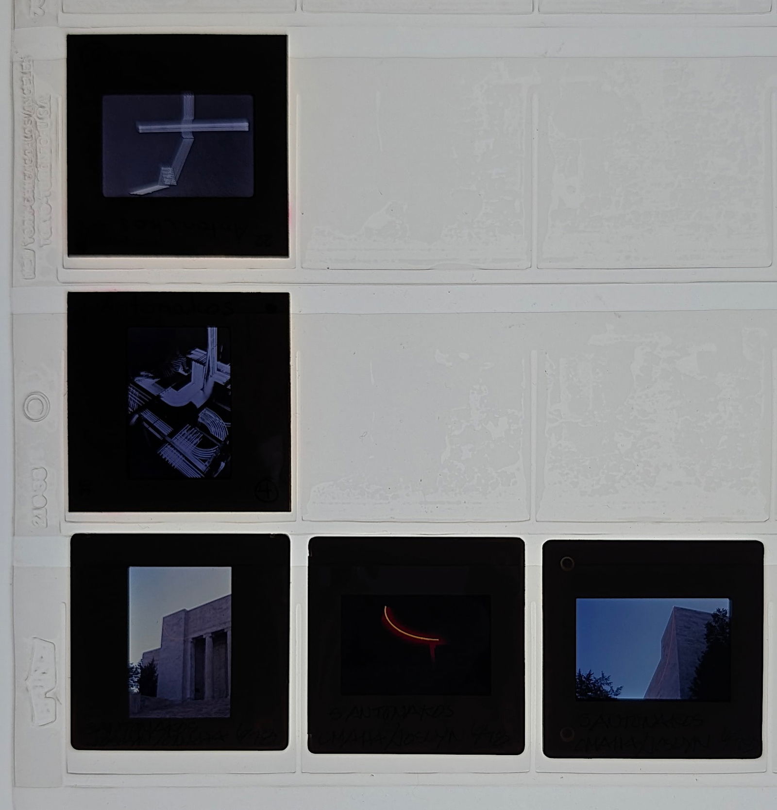 STEPHEN ANTONAKOS Unique Museal Set of Original 20th C. 35mm Art Slides: From the estate of Mr. Ira Licht (1938–2023) — a distinguished art historian, curator, and museum director. Mr. Licht was educated at Columbia College, where he studied art history. He later serve