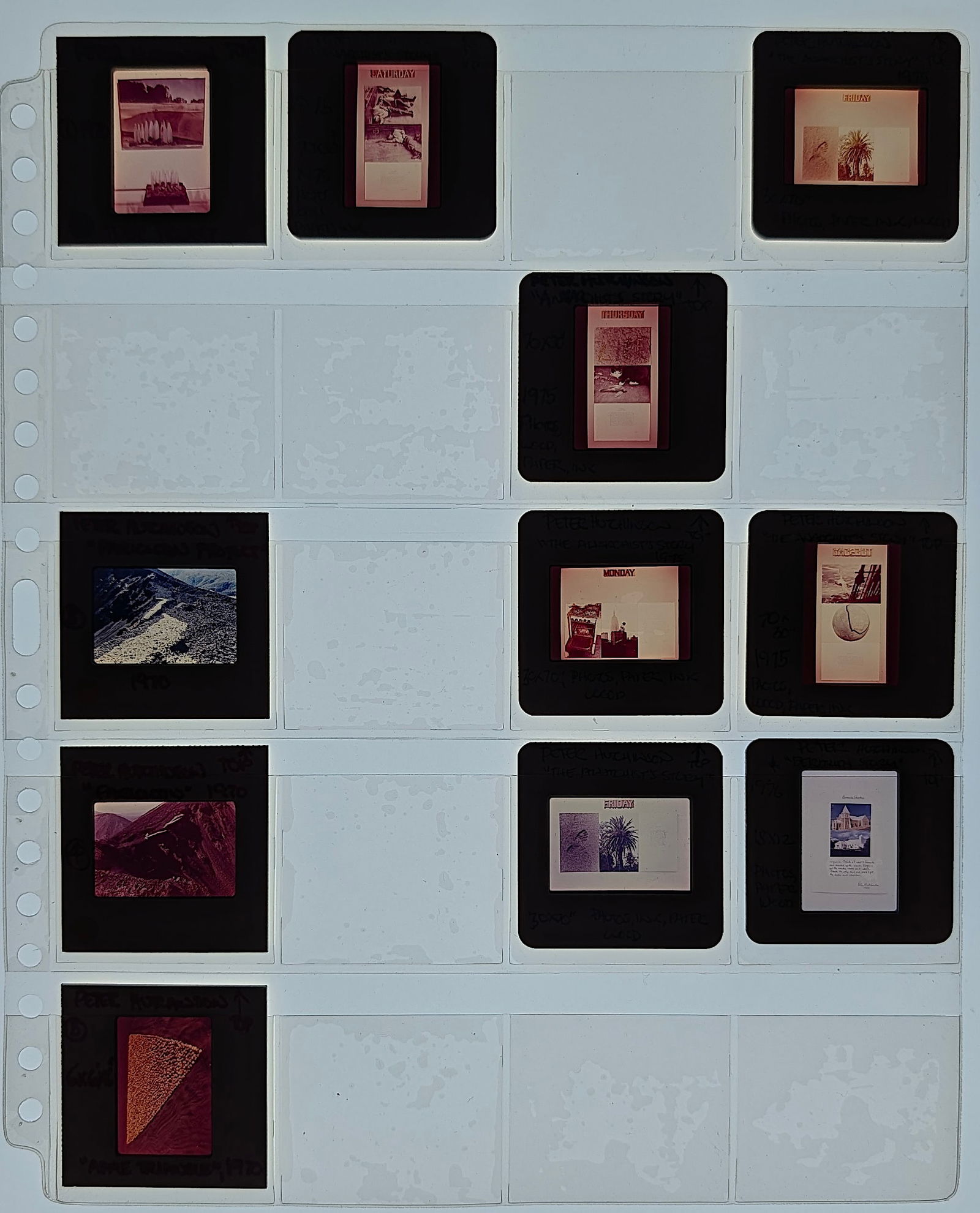 PETER HUTCHINSON Unique Museal Set of Original 20th C. 35mm Art Slides: From the estate of Mr. Ira Licht (1938–2023) — a distinguished art historian, curator, and museum director. Mr. Licht was educated at Columbia College, where he studied art history. He later serve