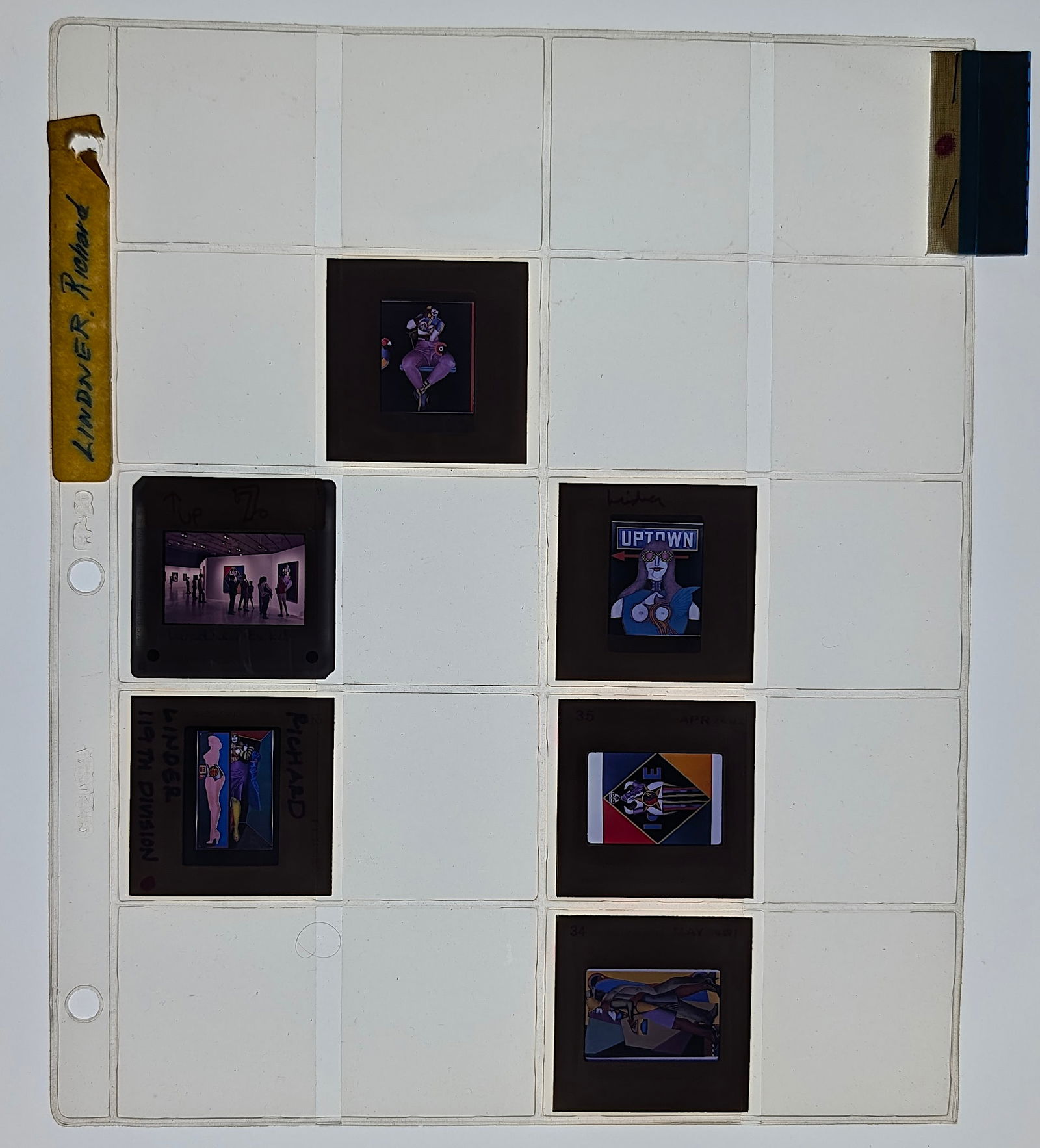 RICHARD LINDNER Unique Museal Set of Original 20th C. 35mm Art Slides: From the estate of Mr. Ira Licht (1938–2023) — a distinguished art historian, curator, and museum director. Mr. Licht was educated at Columbia College, where he studied art history. He later serve