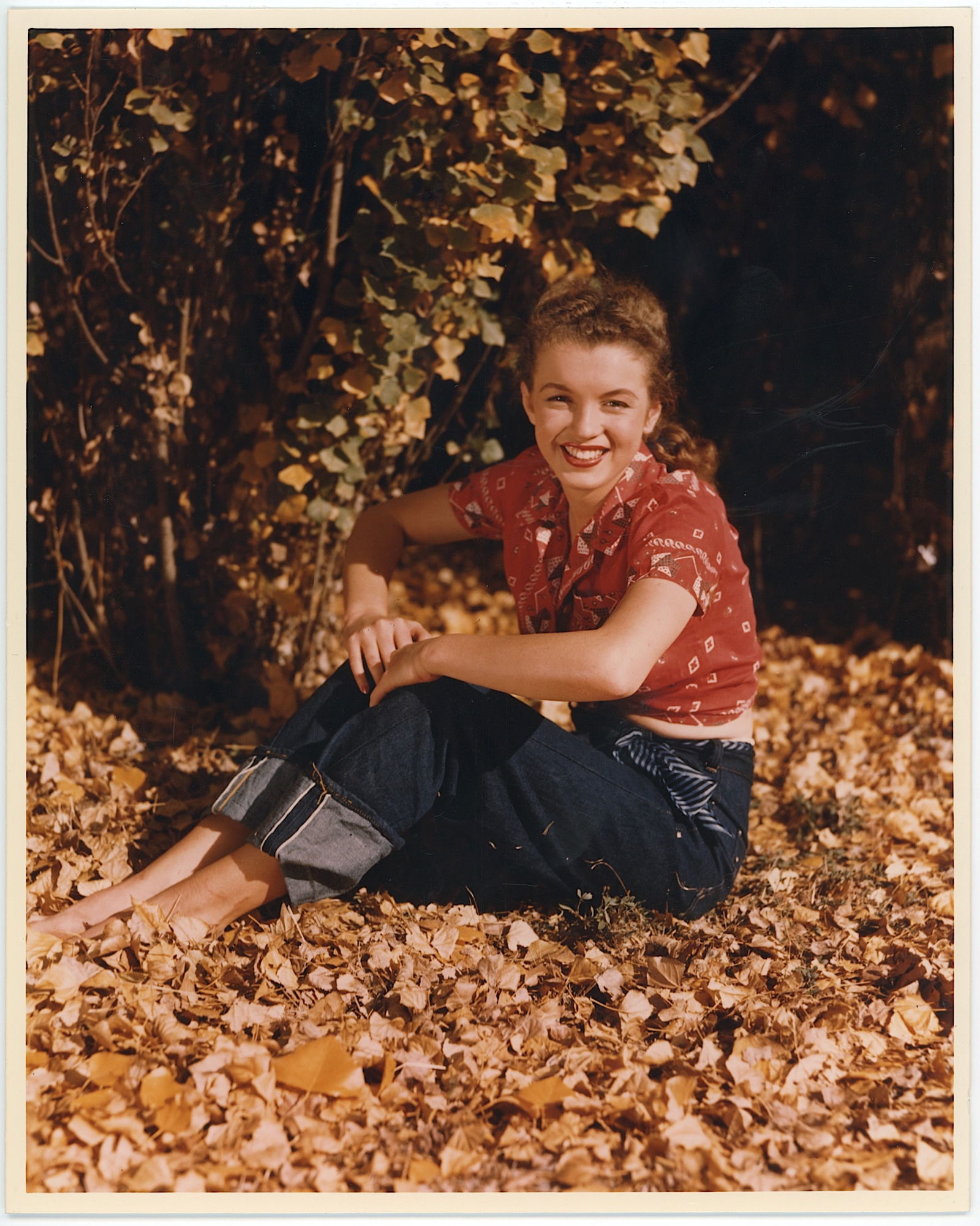 ANDRE DE DIENES Photograph of MARILYN MONROE Stamped: Stamped and Printed in 1980s. The provenance of this photo is from the estate/archives of notable photographer André de Dienes (Hungarian 1913 - 1986) in CA. André de Dienes is a well-known photogra