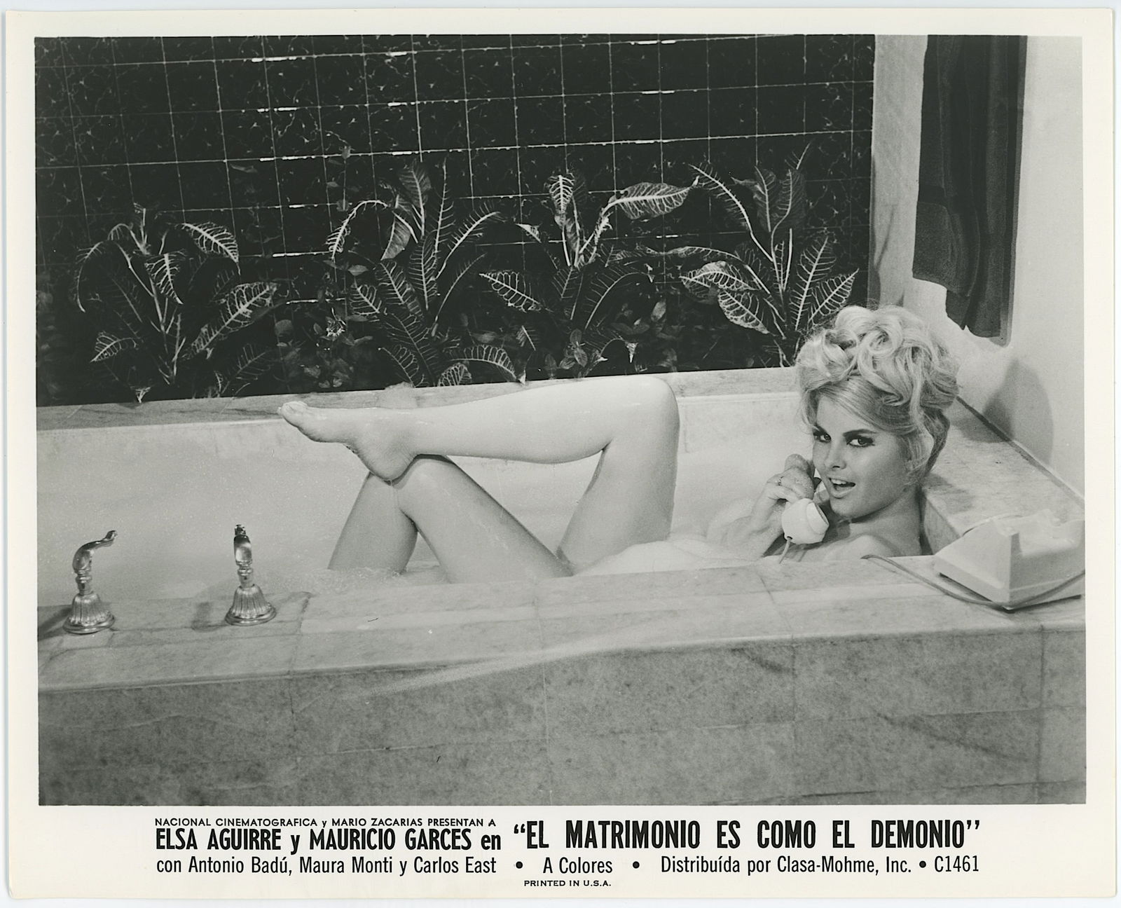 Vintage Photograph 20th C. Movie "El Matrimonio Es Como El Demonio": This lot is coming from the estate of a collector in RI. We have included a quality scan to show it's actual condition. The dimensions are Approx. 10" x 8". This lot is located in Boca Raton, Fl and i