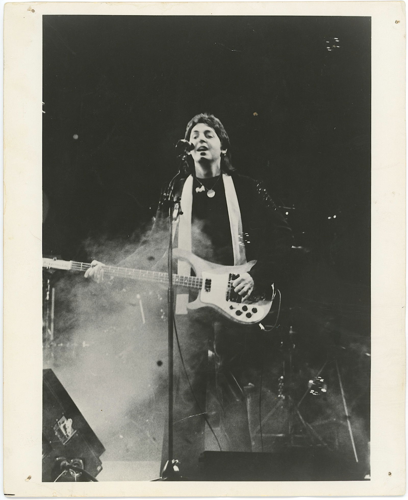 Vintage Photograph Paul McCartney in Concert: This lot is coming from the estate of a collector in RI. We have included a quality scan to show it's actual condition. The dimensions are Approx. 10" x 8". This lot is located in Boca Raton, Fl and i
