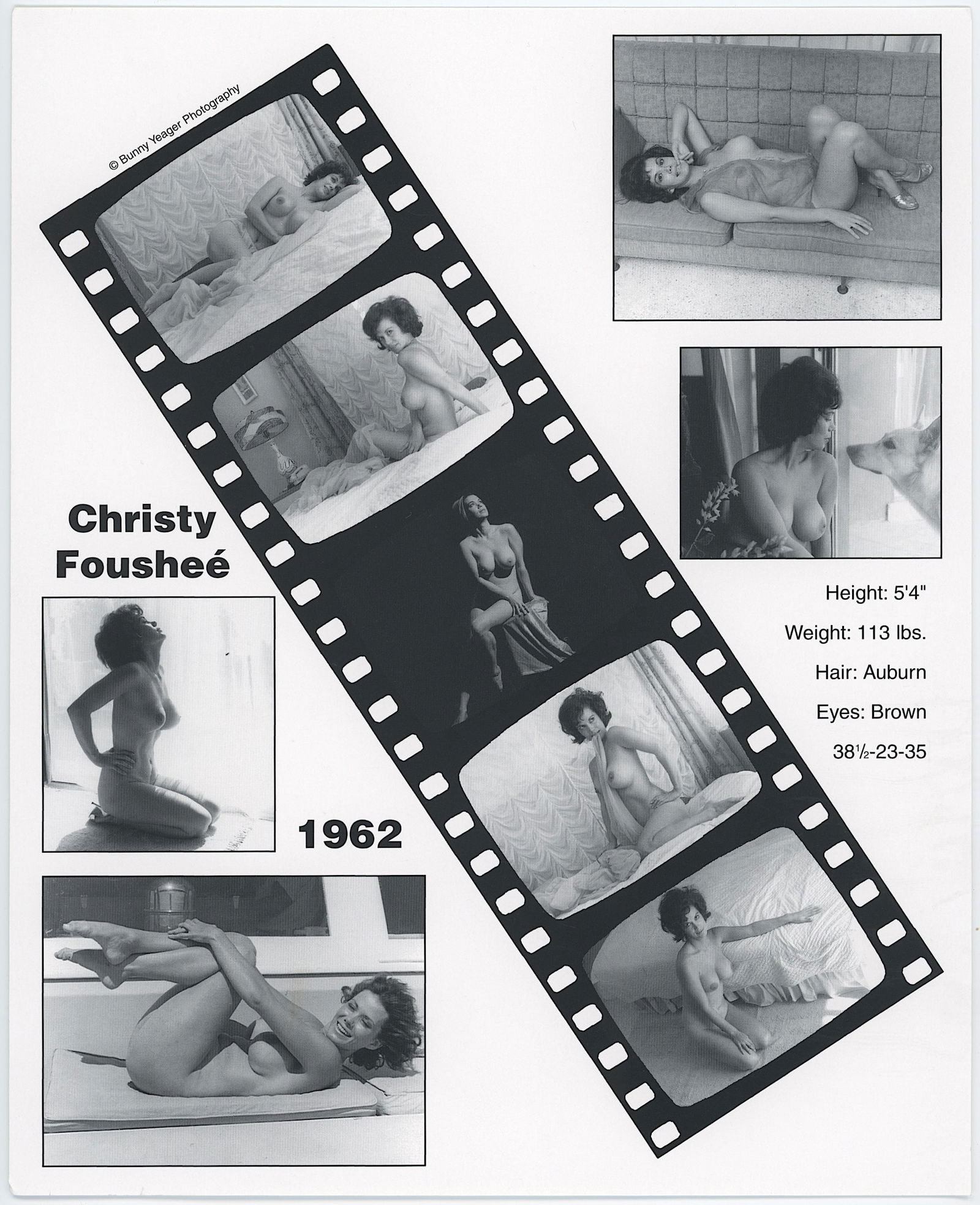 BUNNY YEAGER Vintage Pin Up Litho Model CHRISTY FOUSHEE: This lot is consigned by a collector in RI. The provenance is from Bunny Yeager's estate/archives. Linnea Eleanor "Bunny" Yeager (March 13, 1929 - May 24, 2014) was an American photographer and pin-up