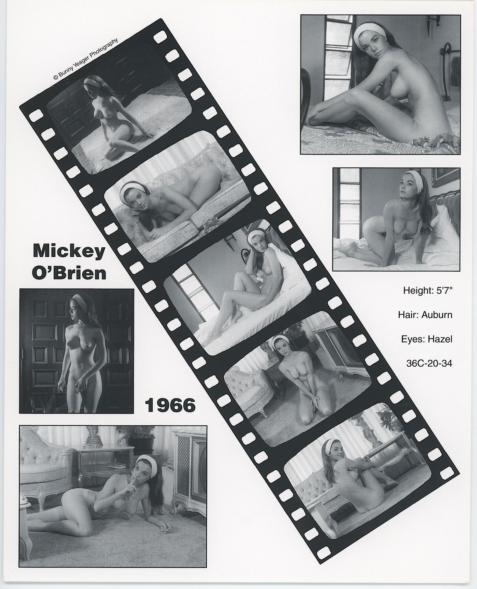 BUNNY YEAGER Vintage Pin Up Litho Model MICKEY O'BRIEN: This lot is consigned by a collector in RI. The provenance is from Bunny Yeager's estate/archives. Linnea Eleanor "Bunny" Yeager (March 13, 1929 - May 24, 2014) was an American photographer and pin-up