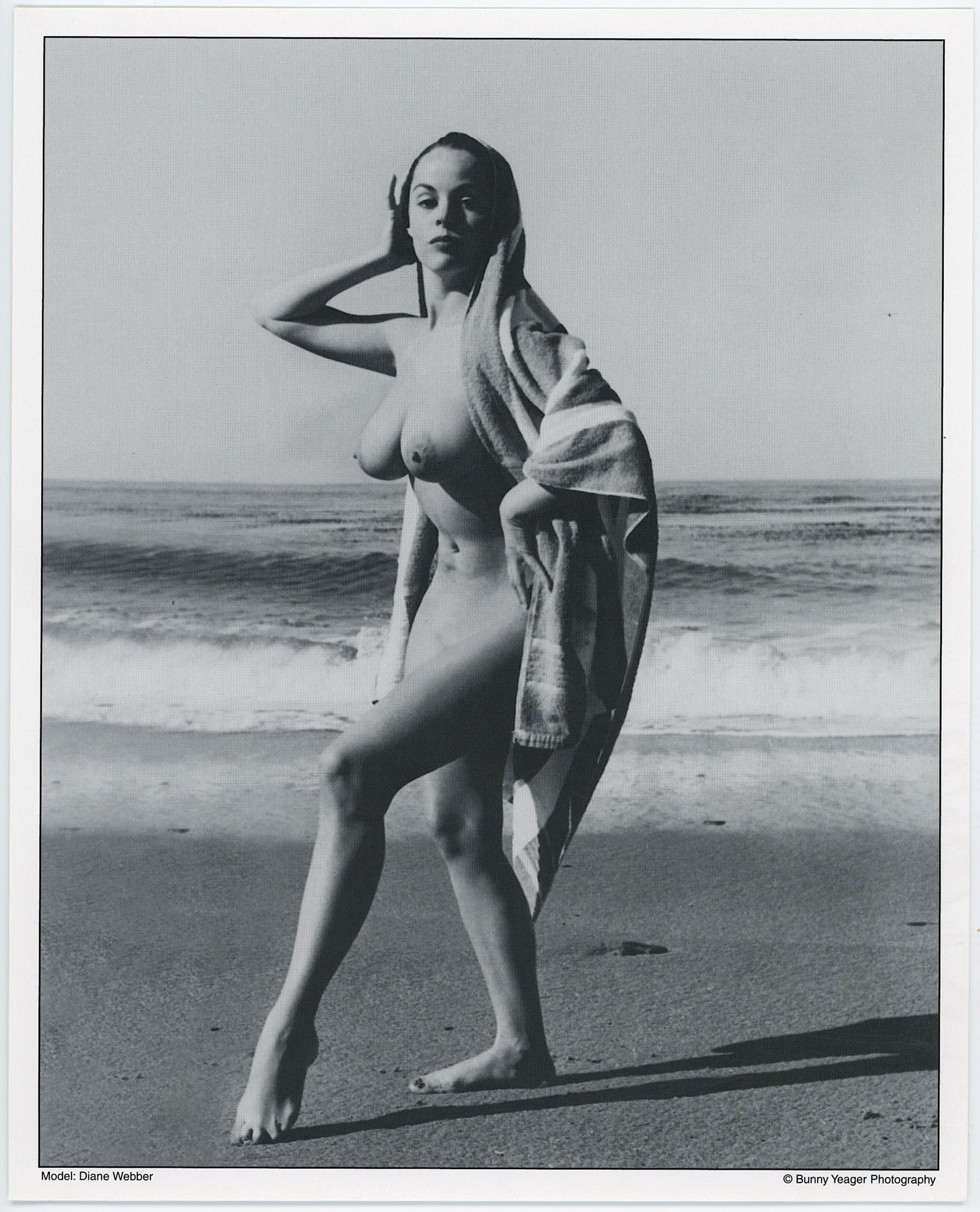 BUNNY YEAGER Vintage Pin Up Litho Model DIANE WEBBER: This lot is consigned by a collector in RI. The provenance is from Bunny Yeager's estate/archives. Linnea Eleanor "Bunny" Yeager (March 13, 1929 - May 24, 2014) was an American photographer and pin-up