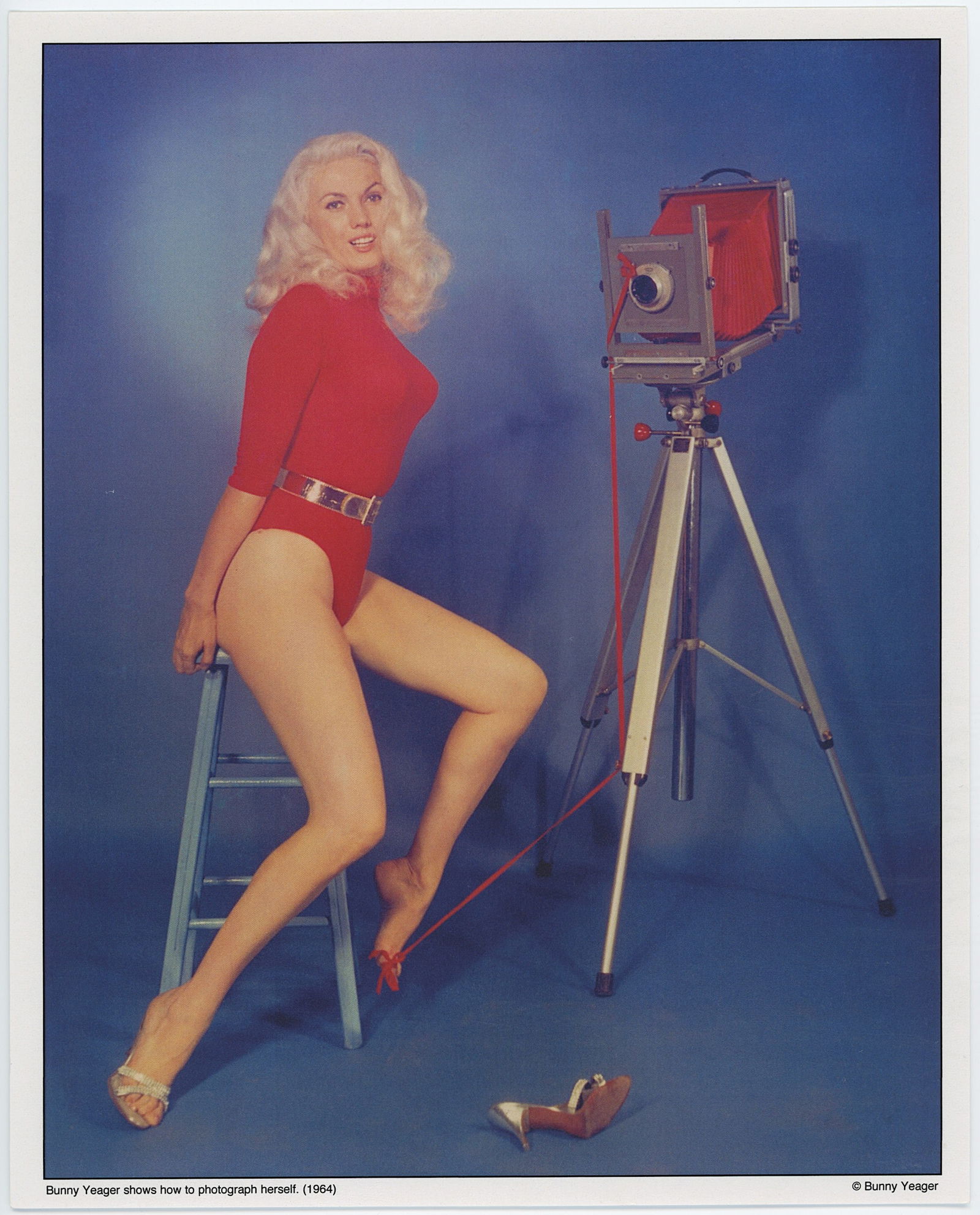 BUNNY YEAGER Vintage Pin Up Litho Model BUNNY YEAGER: This lot is consigned by a collector in RI. The provenance is from Bunny Yeager's estate/archives. Linnea Eleanor "Bunny" Yeager (March 13, 1929 - May 24, 2014) was an American photographer and pin-up