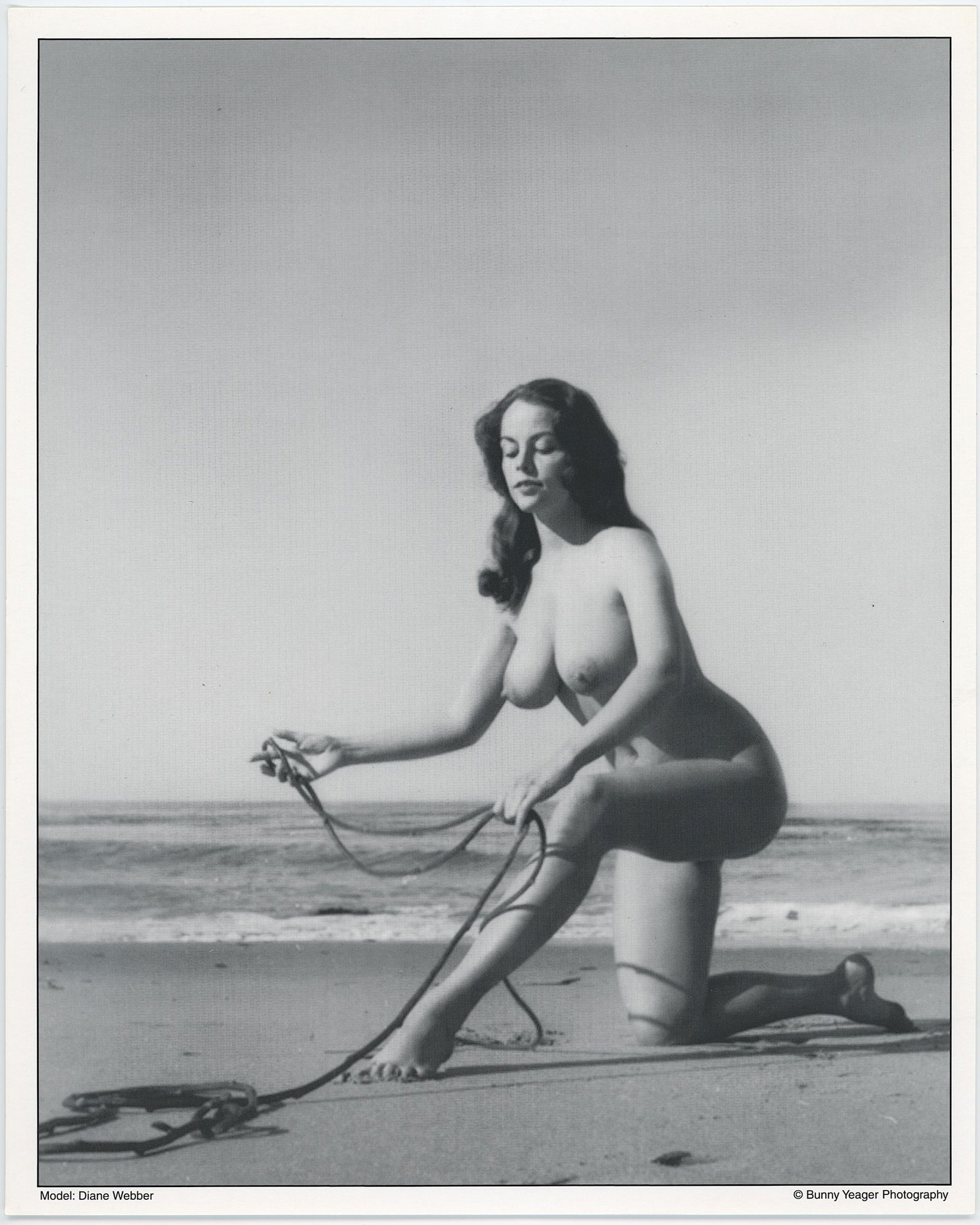 BUNNY YEAGER Vintage Pin Up Litho Model DIANE WEBBER: This lot is consigned by a collector in RI. The provenance is from Bunny Yeager's estate/archives. Linnea Eleanor "Bunny" Yeager (March 13, 1929 - May 24, 2014) was an American photographer and pin-up