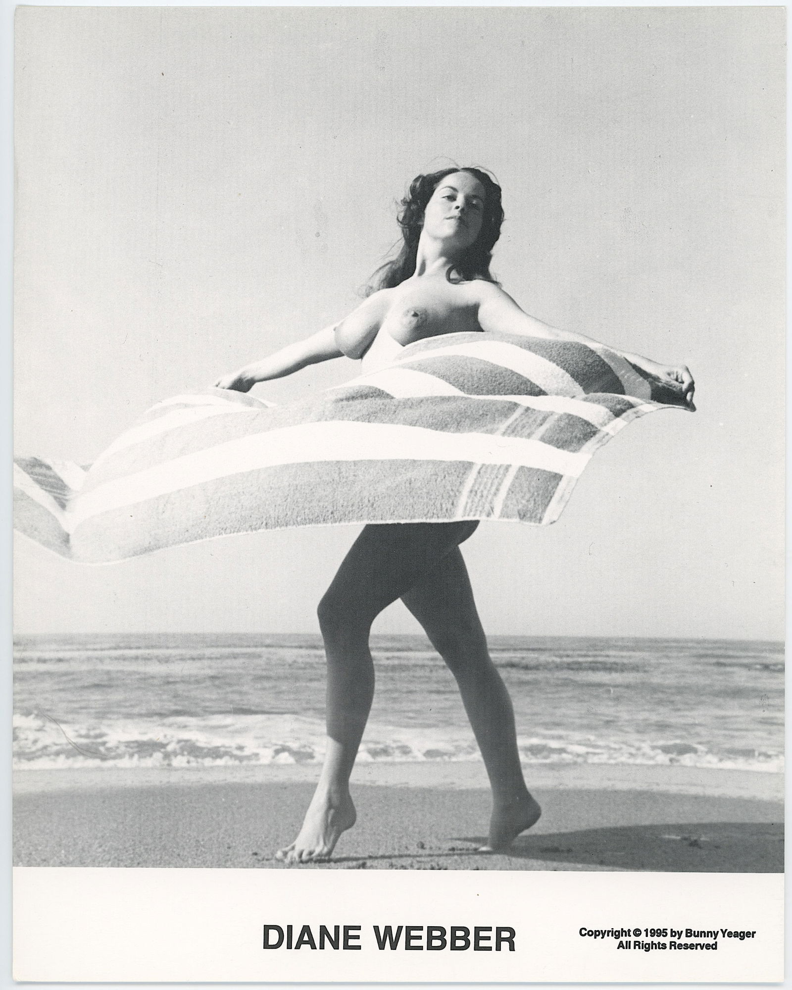 BUNNY YEAGER Vintage Pin Up Litho Model DIANE WEBBER: This lot is consigned by a collector in RI. The provenance is from Bunny Yeager's estate/archives. Linnea Eleanor "Bunny" Yeager (March 13, 1929 - May 24, 2014) was an American photographer and pin-up