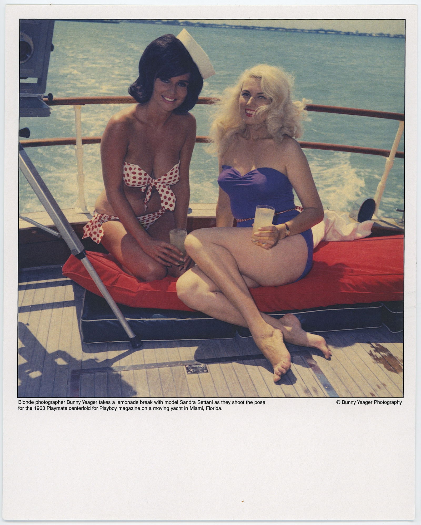 BUNNY YEAGER Vintage Pin Up Litho Model SANDRA SETTANI: This lot is consigned by a collector in RI. The provenance is from Bunny Yeager's estate/archives. Linnea Eleanor "Bunny" Yeager (March 13, 1929 - May 24, 2014) was an American photographer and pin-up