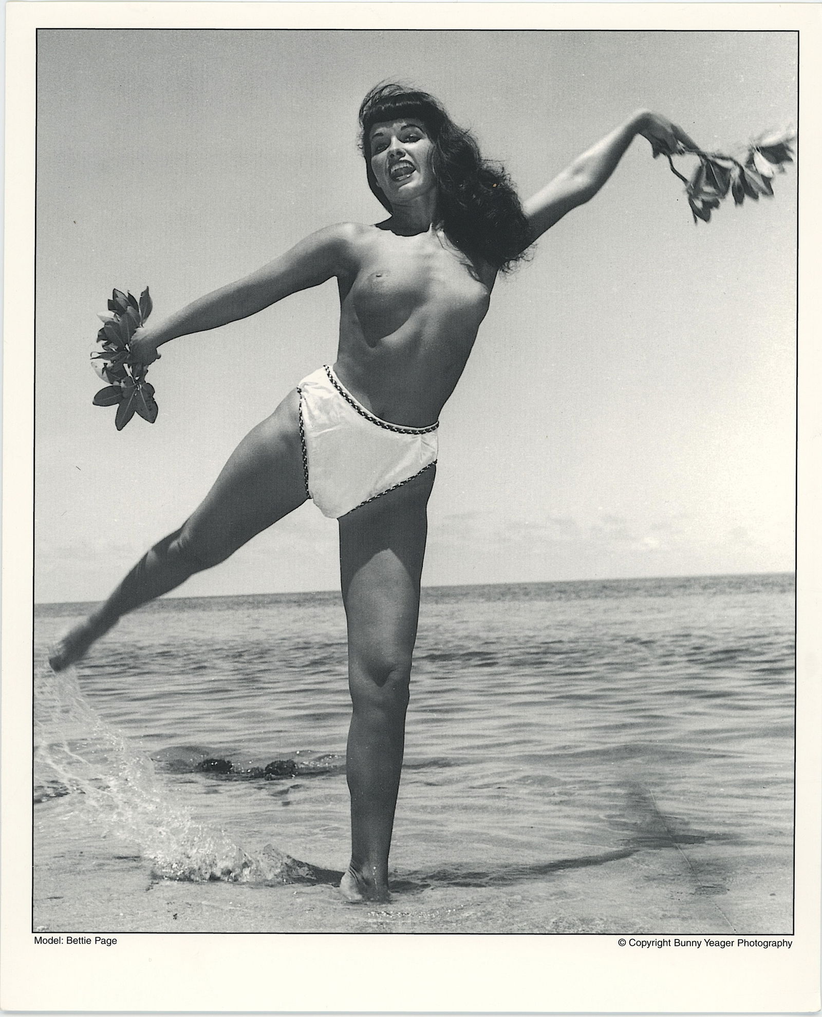 BUNNY YEAGER Vintage Pin Up Litho Model BETTIE PAGE: This lot is consigned by a collector in RI. The provenance is from Bunny Yeager's estate/archives. Linnea Eleanor "Bunny" Yeager (March 13, 1929 - May 24, 2014) was an American photographer and pin-up