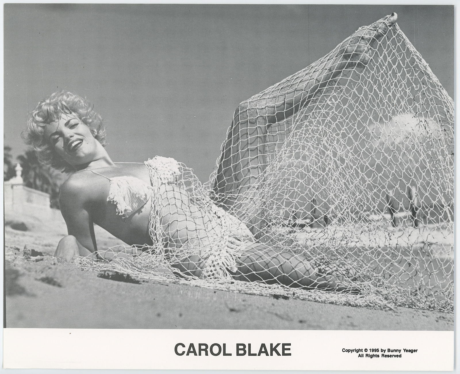 BUNNY YEAGER Vintage Pin Up Litho Model CAROL BLAKE: This lot is consigned by a collector in RI. The provenance is from Bunny Yeager's estate/archives. Linnea Eleanor "Bunny" Yeager (March 13, 1929 - May 24, 2014) was an American photographer and pin-up