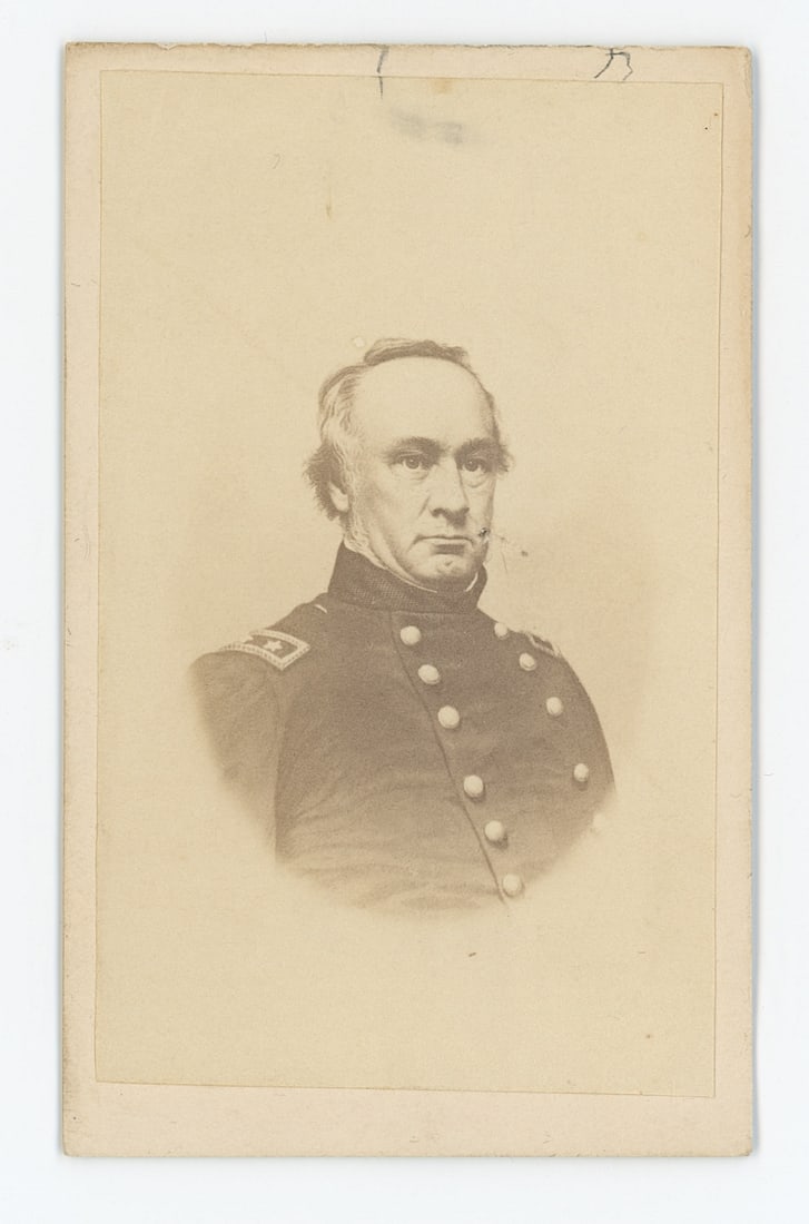 Antique Scarce CDV Ca. 1860s General HENRY HALLBECK Civil War (1 of 2)