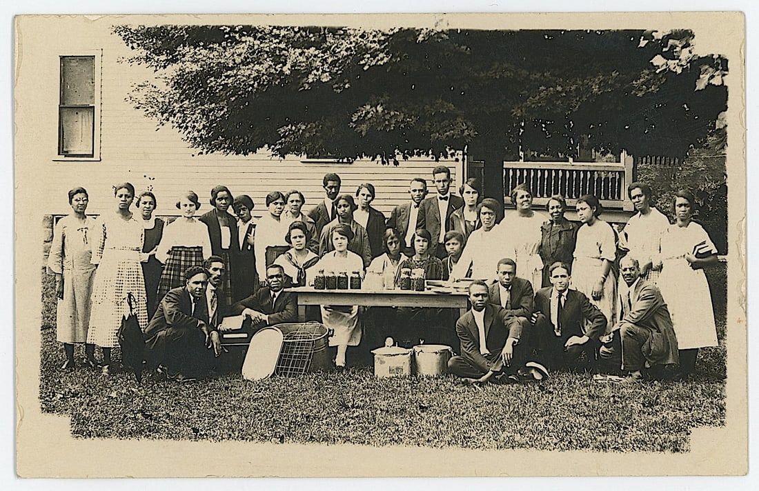 Vintage Real Photo Postcard American Family Jam Producers (1 of 2)