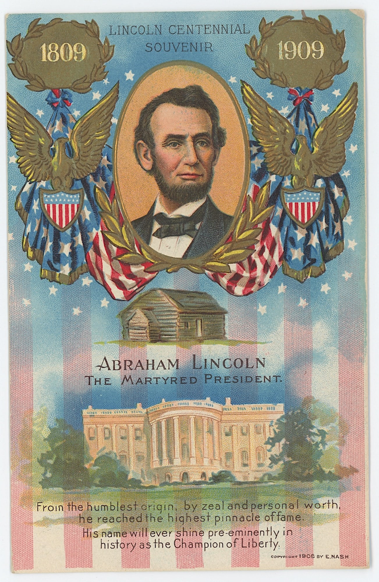 Vintage Original Postcard ABRAHAM LINCOLN (1 of 2)