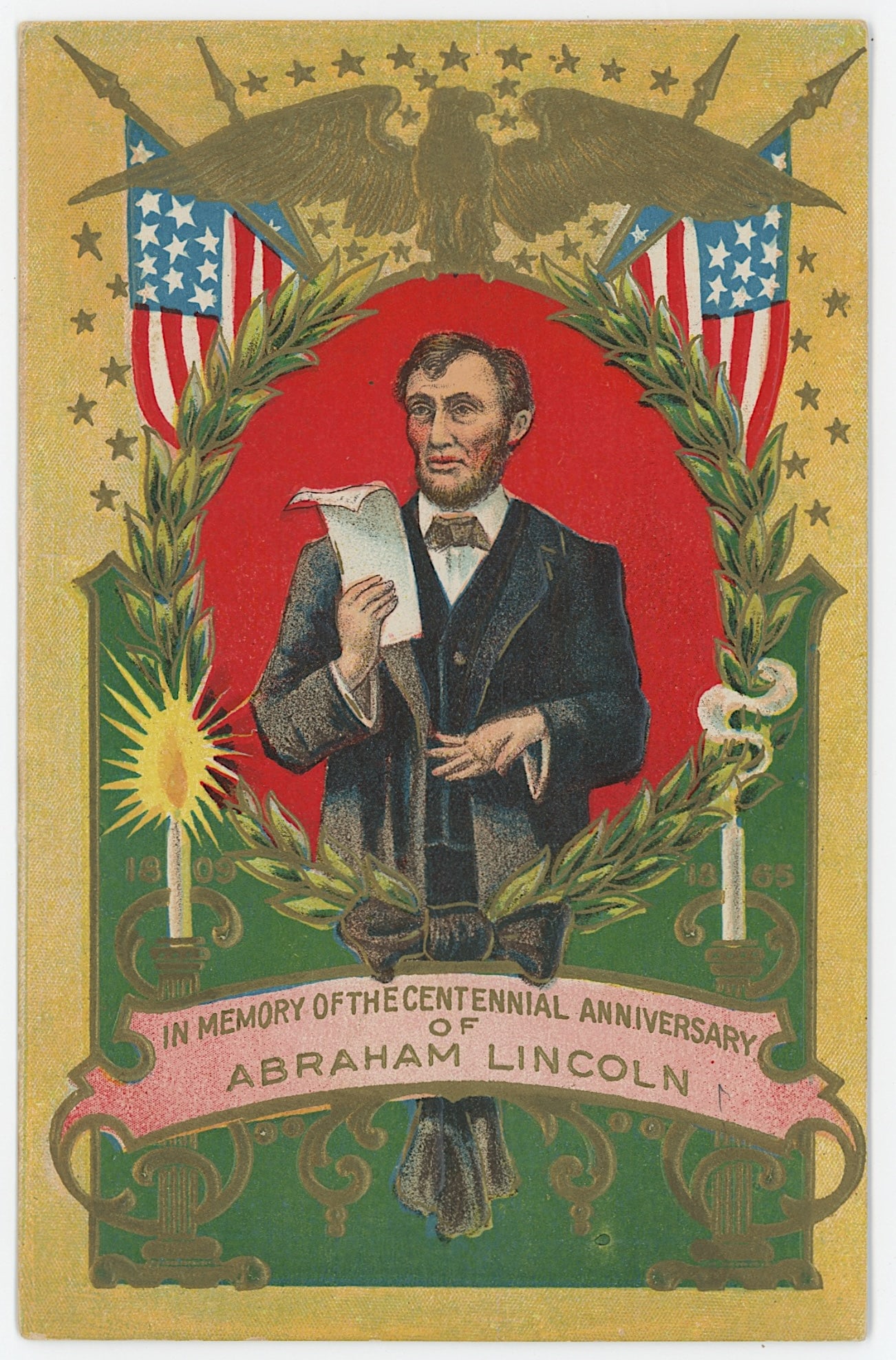 Vintage Original Postcard ABRAHAM LINCOLN (1 of 2)