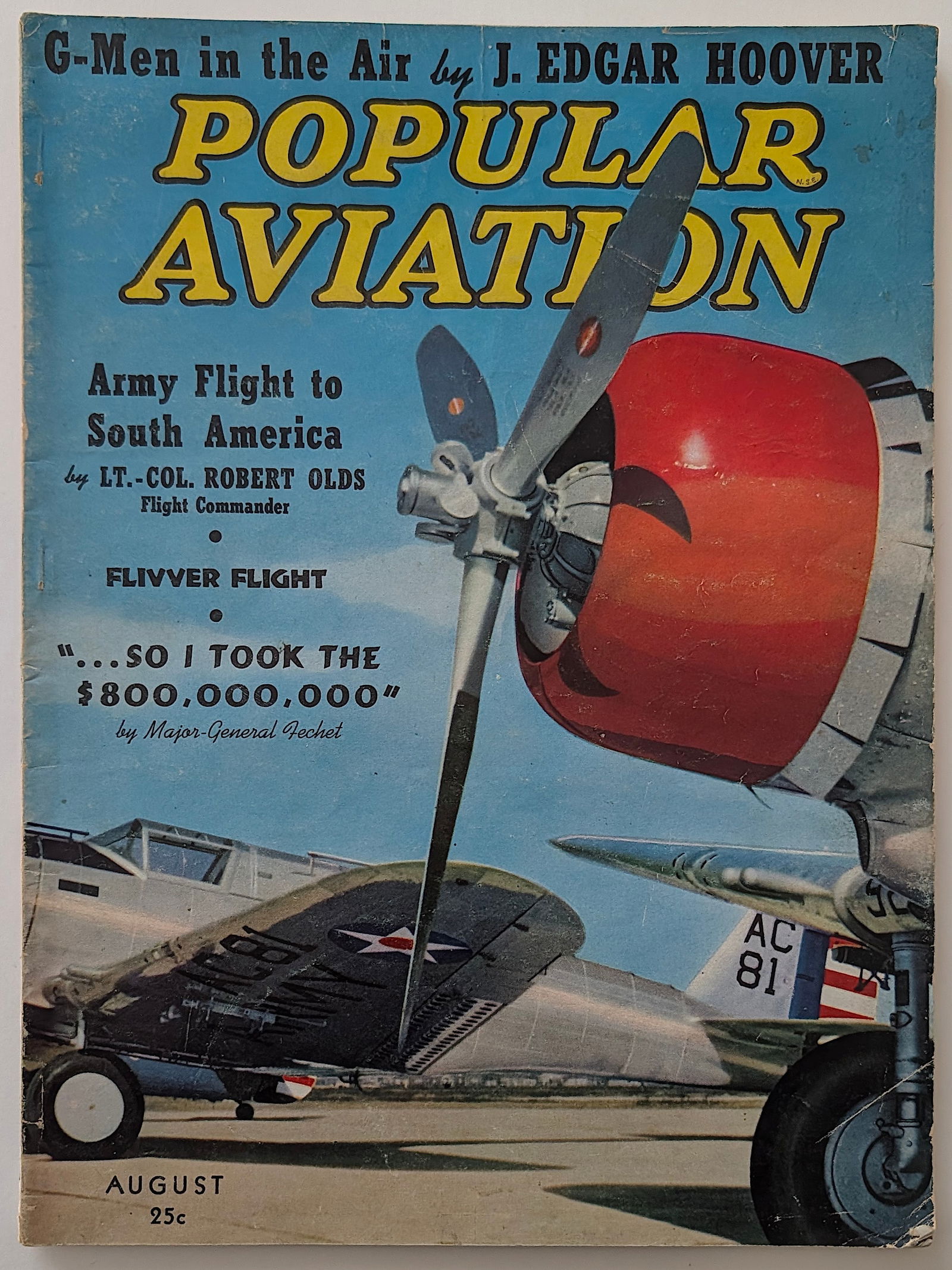 Vintage Magazine POPULAR AVIATION - August, 1938 (1 of 2)