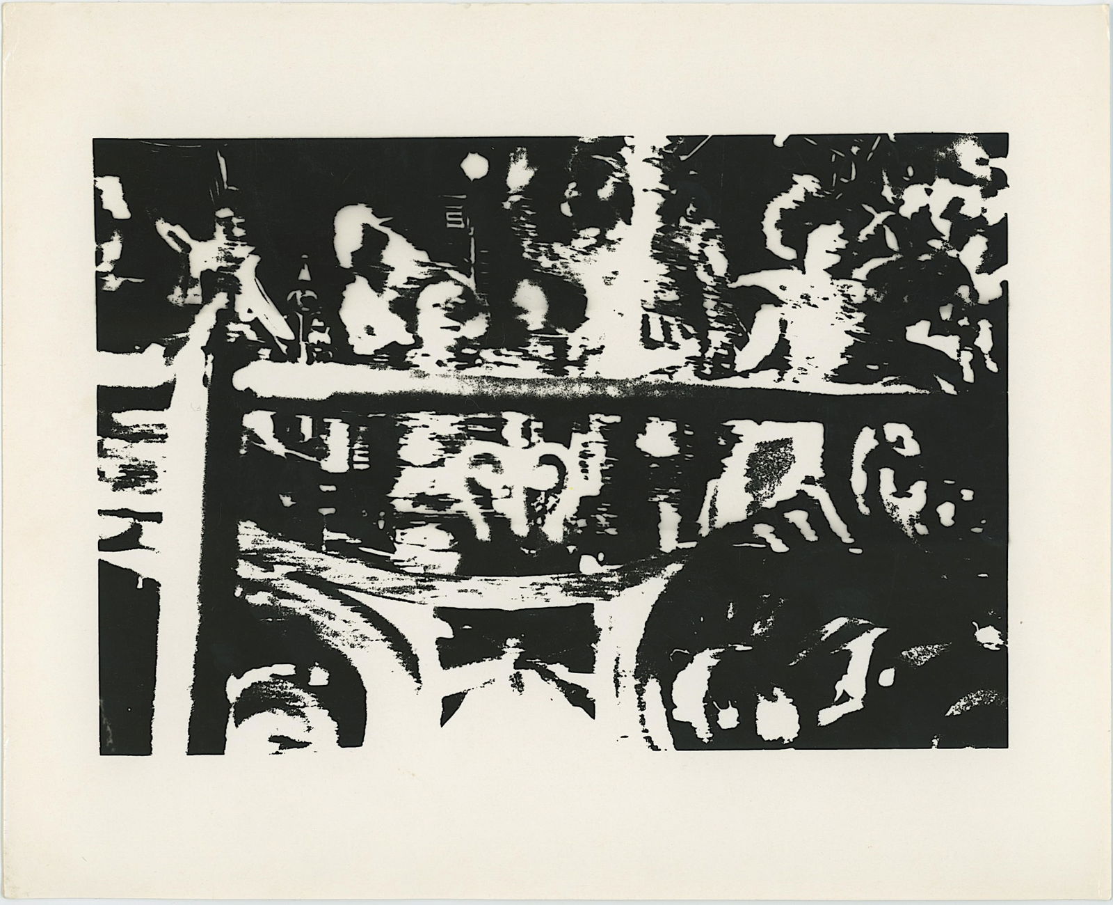 Vintage Print Abstraction Print Screen or Photo (? ) Manner of DIEBENKORN (?) (1 of 1)