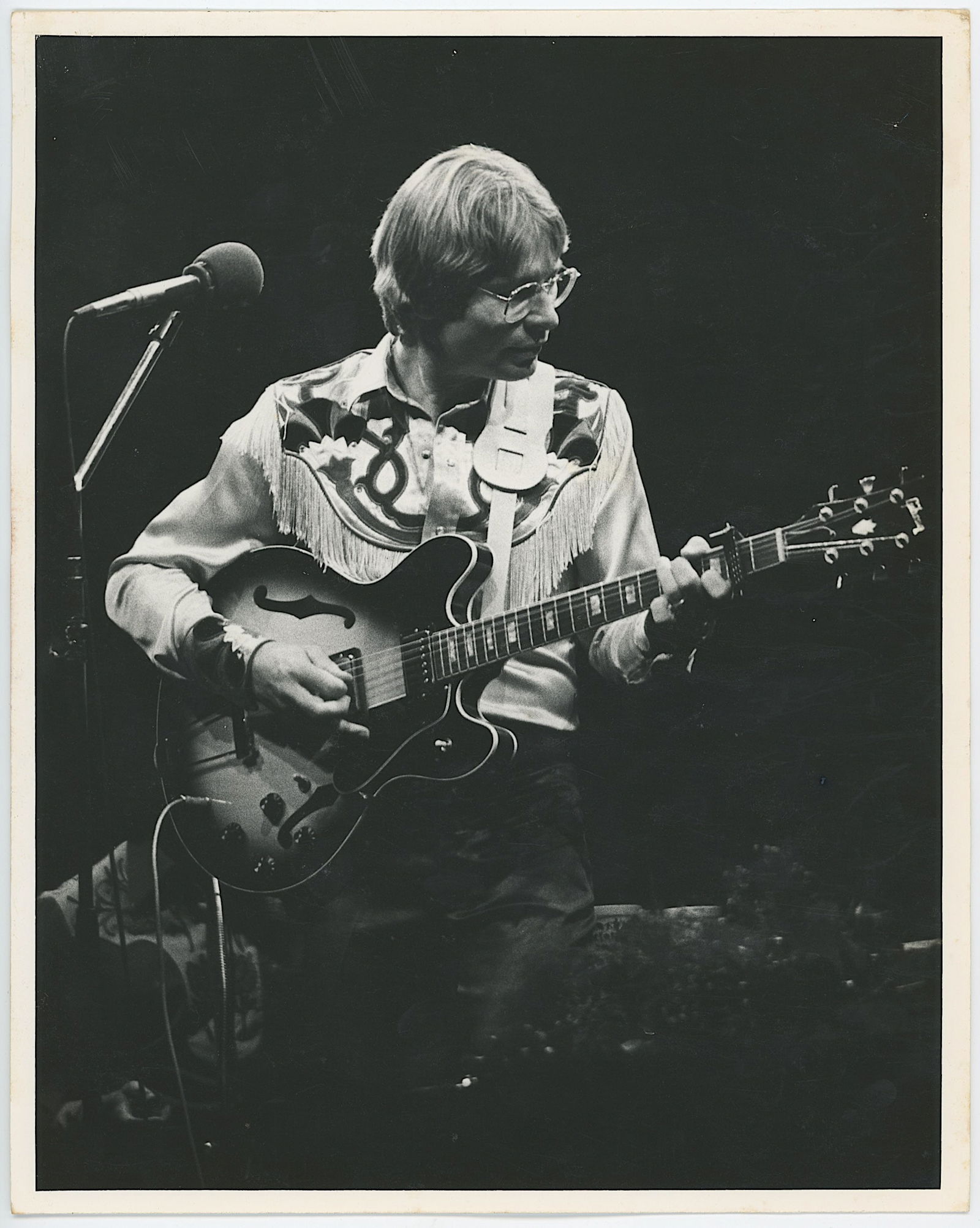 Vintage Photo Portrait of JOHN DENVER Playing Guitar (1 of 2)
