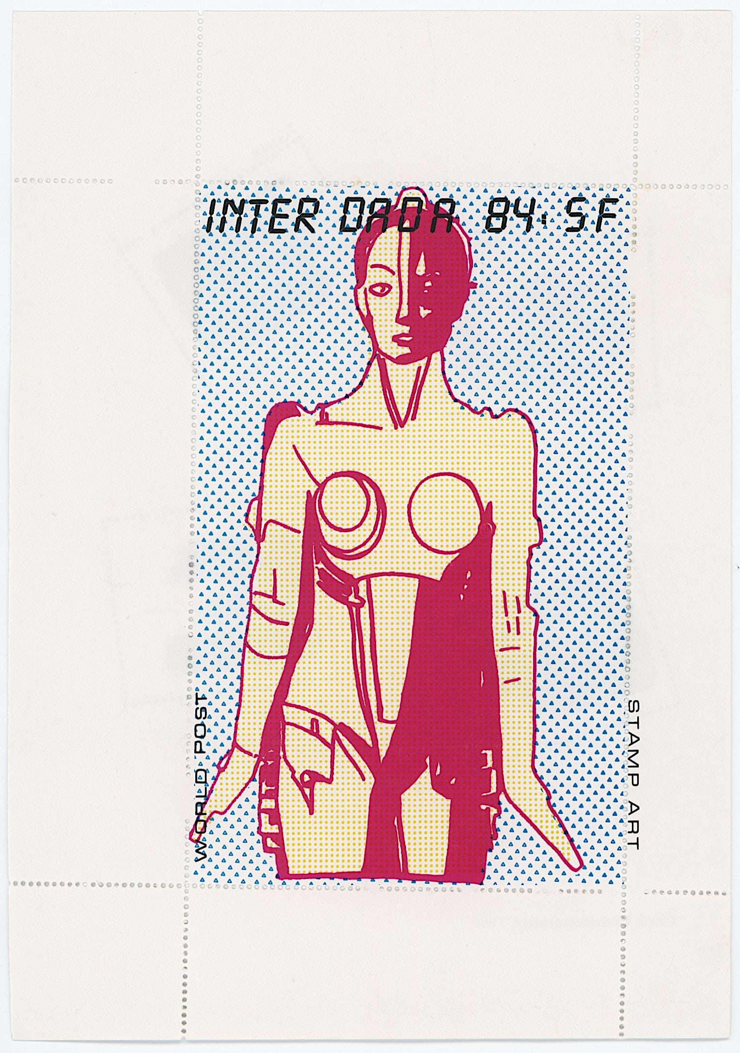GINNY LLOYD Vintage Original Inter DADA 84 Stamps Design (1 of 2)
