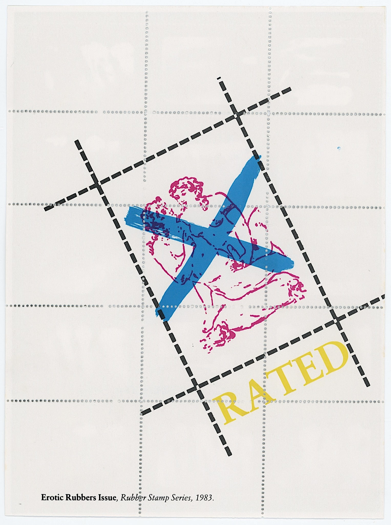 GINNY LLOYD Vintage Original Inter DADA 84 Stamps Design (1 of 2)