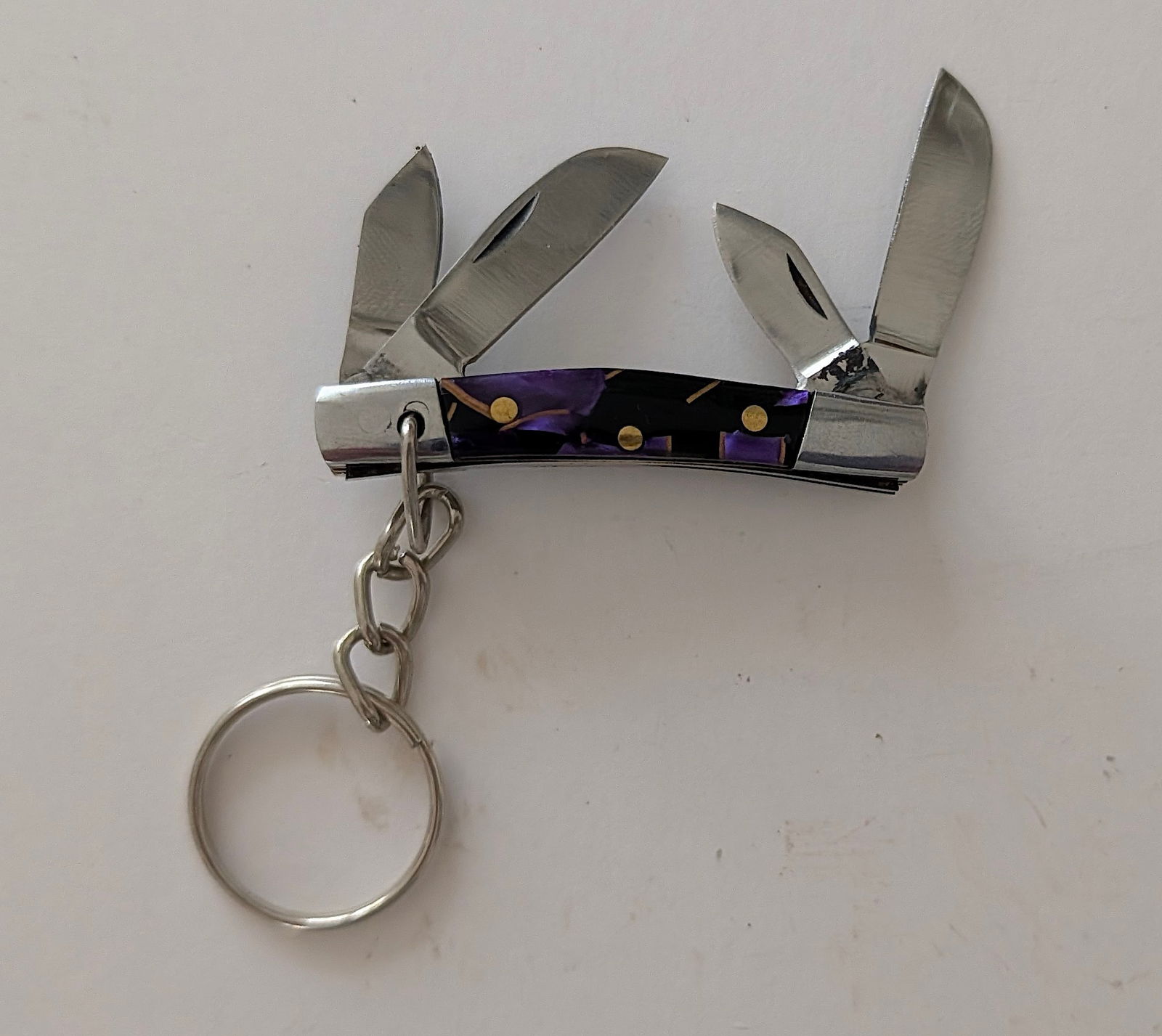 Handcrafted Heirloom Damascus Steel Knife with Leather Sheath OPP! (1 of 2)