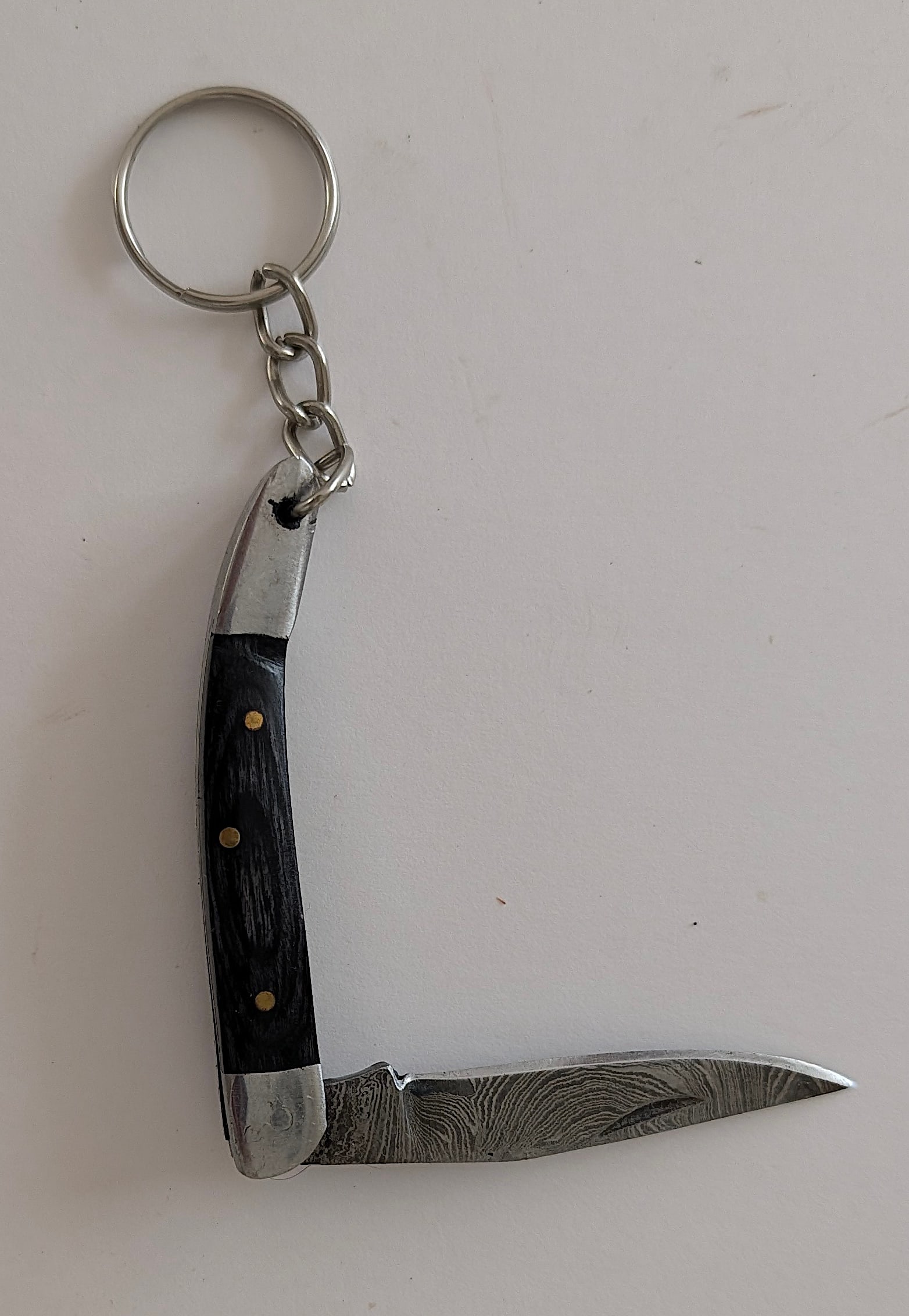 Handcrafted Heirloom Damascus Steel Knife with Leather Sheath OPP! (1 of 2)