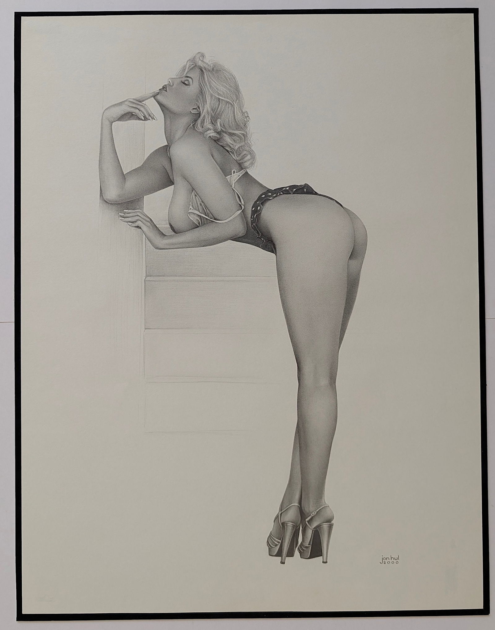 Jon Hul “Anna Nicole Smith?? litho. Year 2000. Facsimile signature.: The provenance of this lot is from a quality consignor in WPB. Jon Hul “Anna Nicole Smith” lithograph dated 2000. Facsimile signature.The dimensions are Approx. 24" x 18.5". We have included q