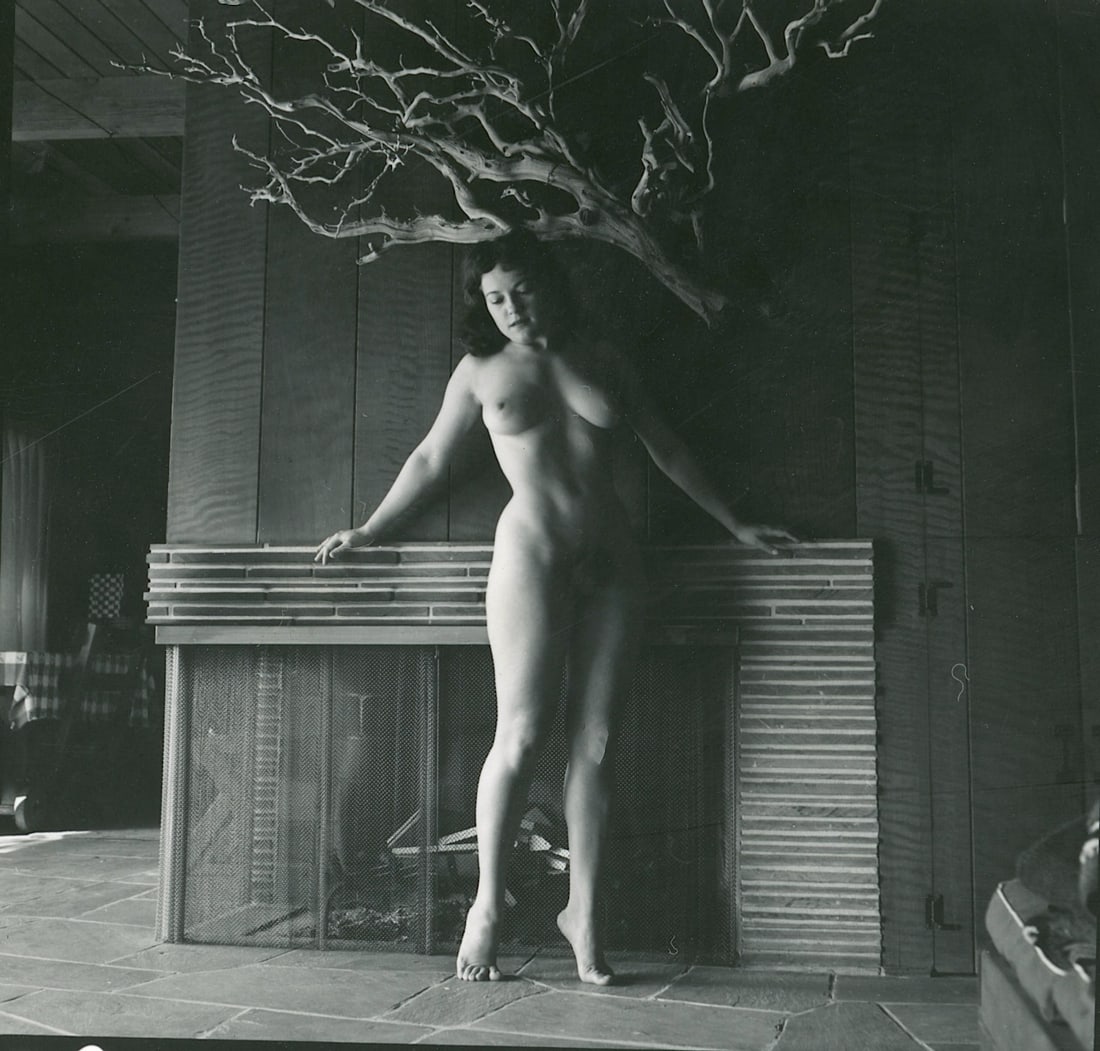 ANDRÉ DE DIENES Vintage Photo 1950s-1960s Nude Study: The provenance of this photo is from the estate/archives of notable photographer André de Dienes (Hungarian 1913 - 1986) in CA. André de Dienes is a well-known photographer, especially recognized fo