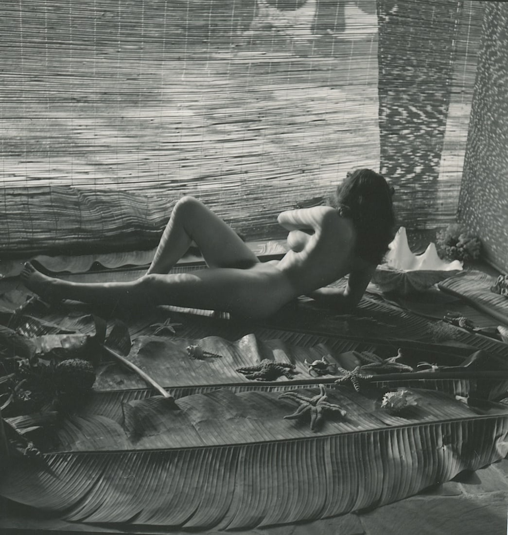 ANDRÉ DE DIENES Vintage Photo 1950s-1960s Nude Study: The provenance of this photo is from the estate/archives of notable photographer André de Dienes (Hungarian 1913 - 1986) in CA. André de Dienes is a well-known photographer, especially recognized fo